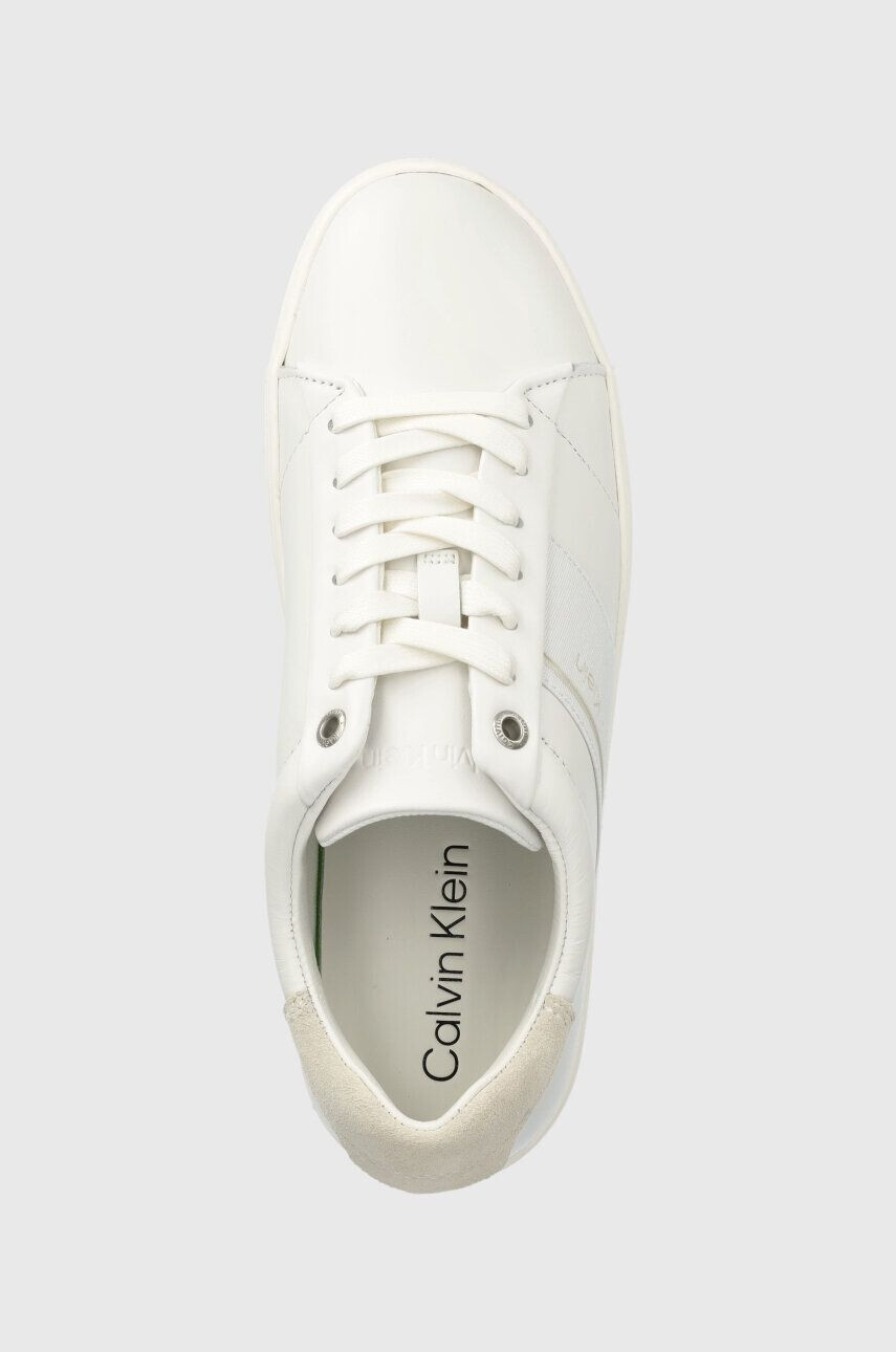 Calvin Klein Кожени маратонки CLEAN CUPSOLE LACE UP - HE в бяло HW0HW01415 - Pepit.bg