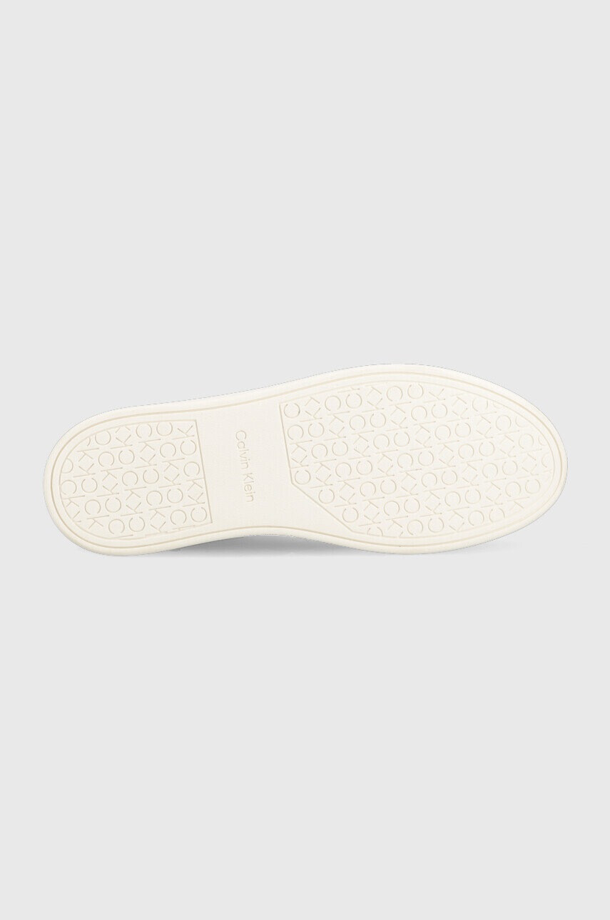 Calvin Klein Кожени маратонки Cupsole Unlined High Top в черно - Pepit.bg