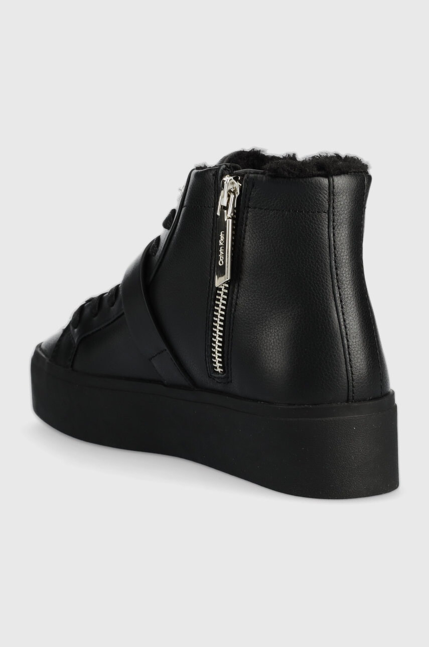 Calvin Klein Кожени маратонки Flatform Cup High Top Ck - Pepit.bg