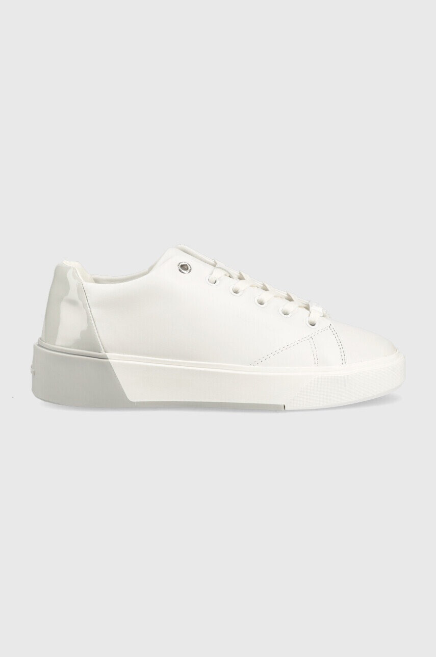 Calvin Klein Кожени маратонки Heel Cupsole Lace Up в бяло - Pepit.bg