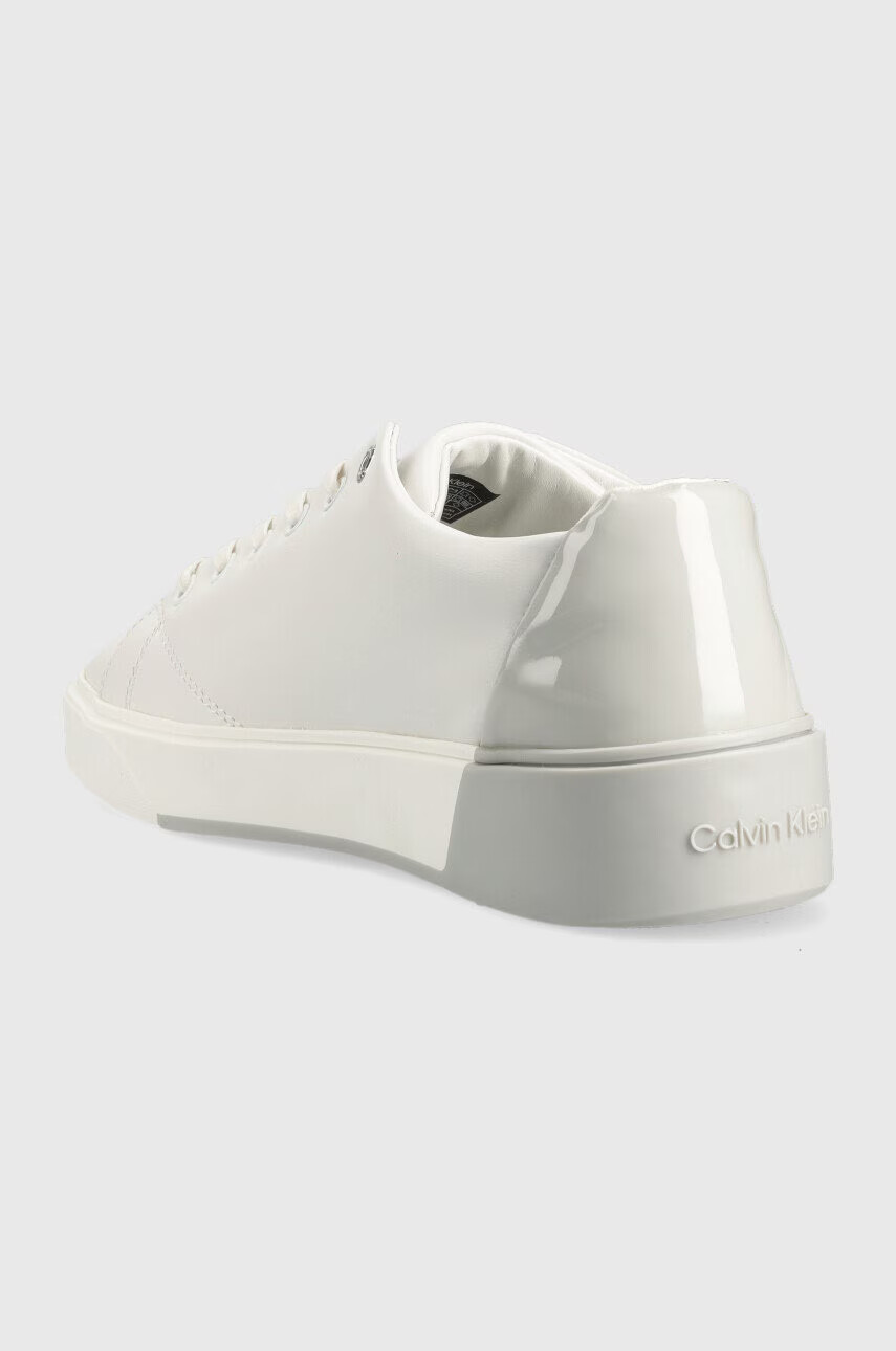 Calvin Klein Кожени маратонки Heel Cupsole Lace Up в бяло - Pepit.bg