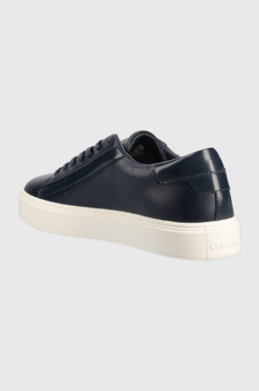 Calvin Klein Кожени маратонки Hm0hm00861 Low Top Lace Up Lth в тъмносиньо - Pepit.bg