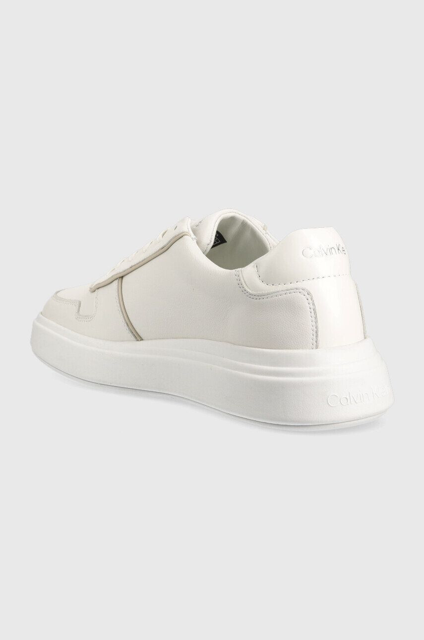 Calvin Klein Кожени маратонки HM0HM00992 LOW TOP LACE UP PIPING в бяло - Pepit.bg