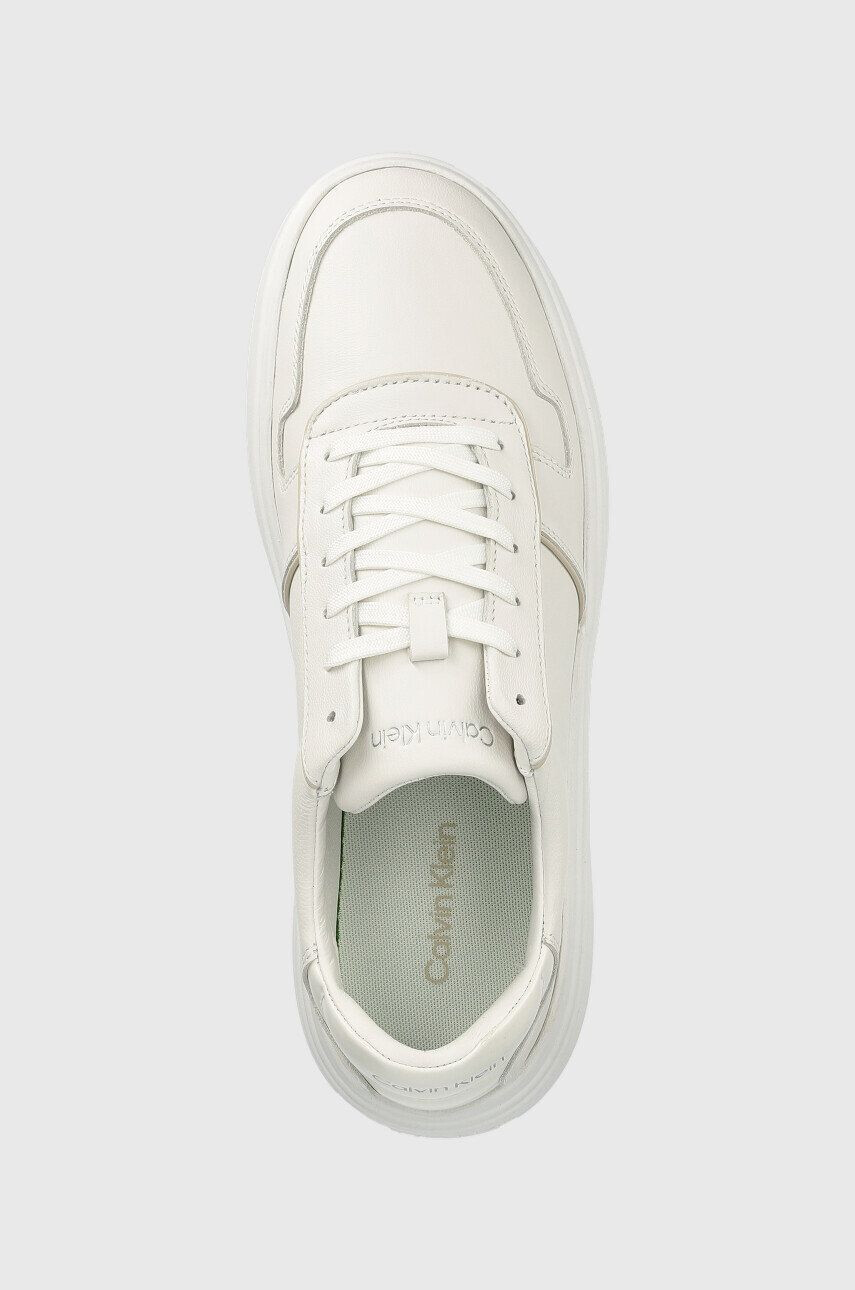 Calvin Klein Кожени маратонки HM0HM00992 LOW TOP LACE UP PIPING в бяло - Pepit.bg