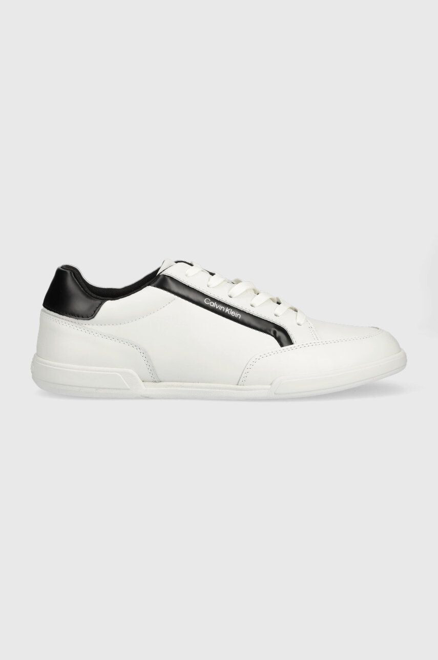 Calvin Klein Кожени маратонки Low Top Lace Up Lth в бежово - Pepit.bg