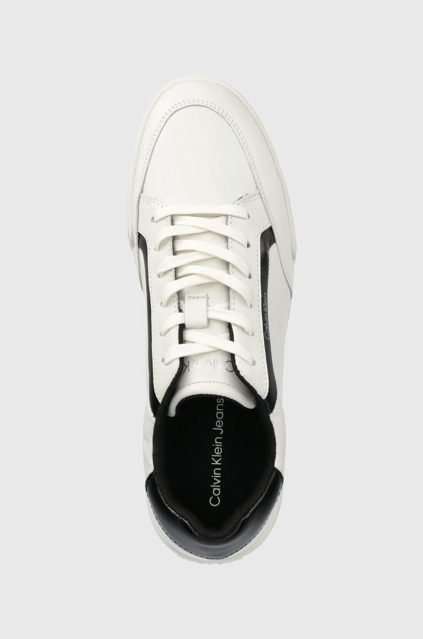 Calvin Klein Кожени маратонки Low Top Lace Up Lth в бежово - Pepit.bg