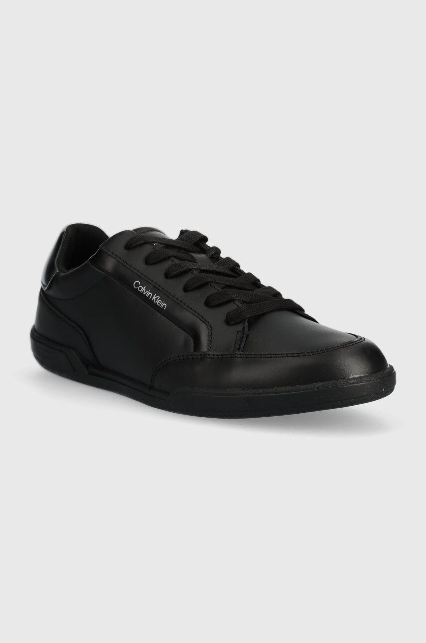 Calvin Klein Кожени маратонки LOW TOP LACE UP LTH в бяло HM0HM01055 - Pepit.bg