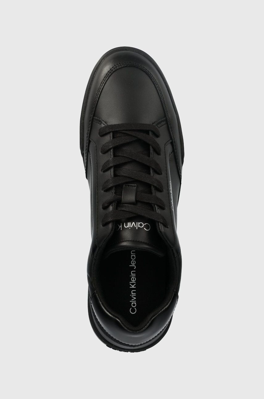 Calvin Klein Кожени маратонки LOW TOP LACE UP LTH в бяло HM0HM01055 - Pepit.bg