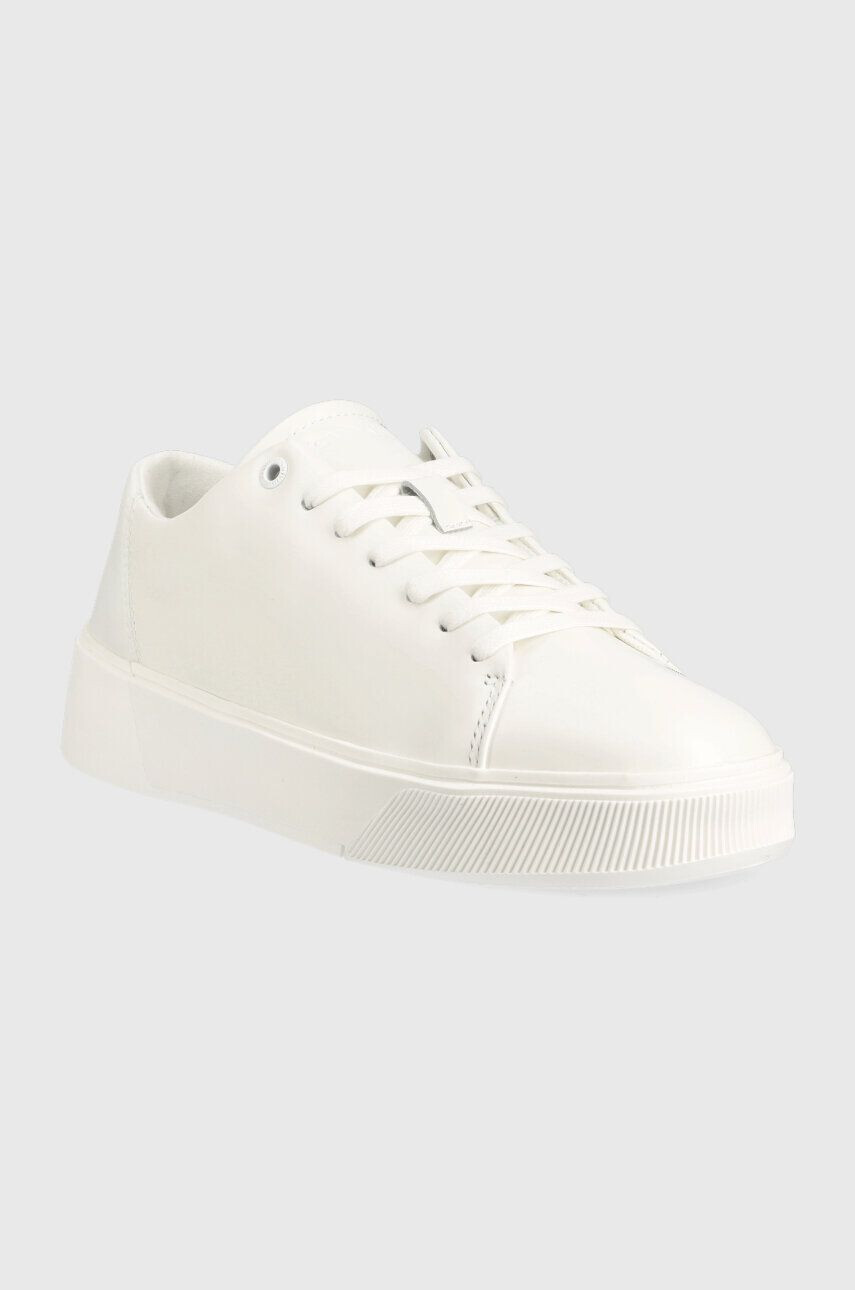 Calvin Klein Кожени маратонки LOW TOP LACE UP LTH в бяло HM0HM00930 - Pepit.bg