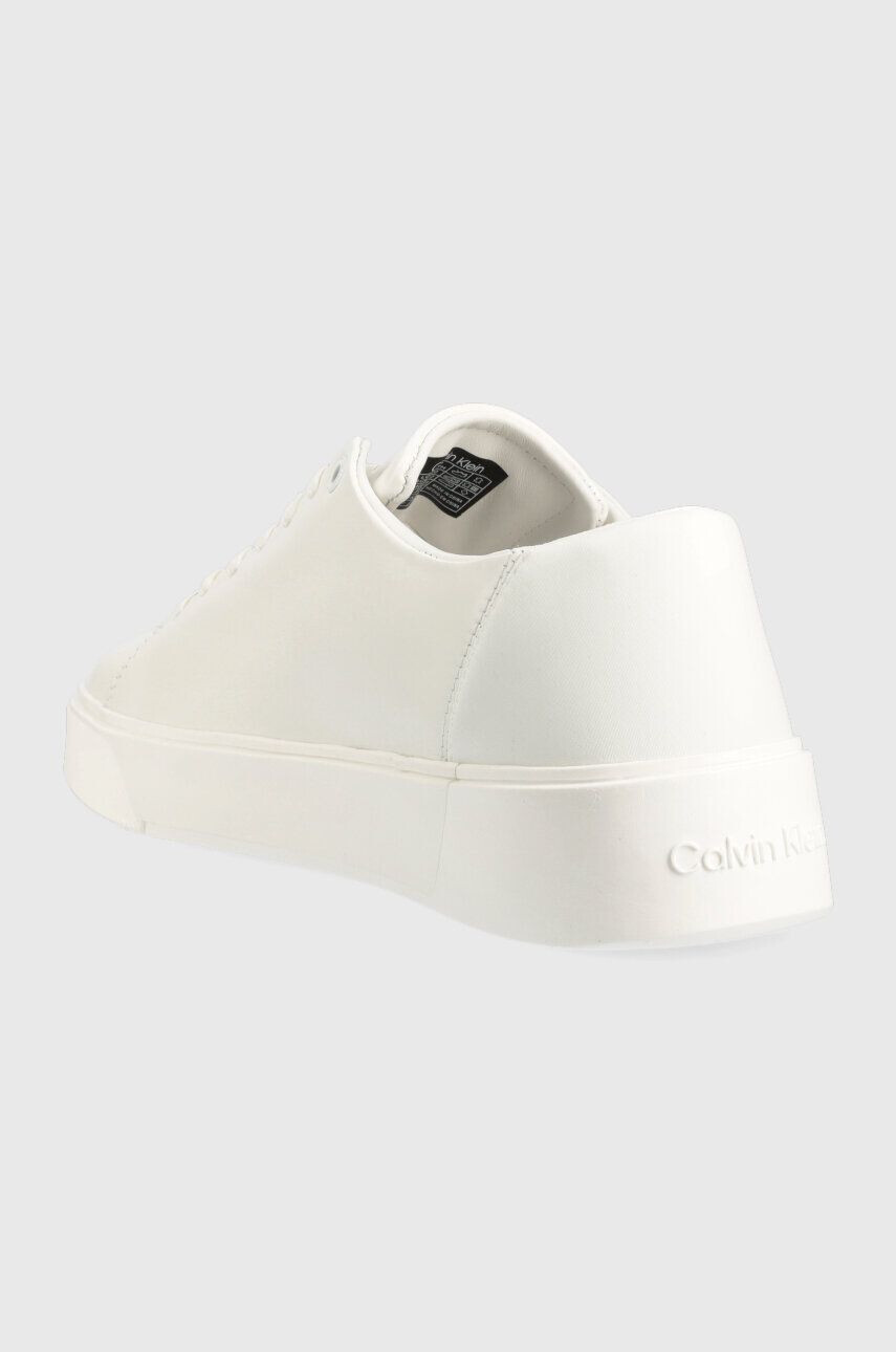 Calvin Klein Кожени маратонки LOW TOP LACE UP LTH в бяло HM0HM00930 - Pepit.bg