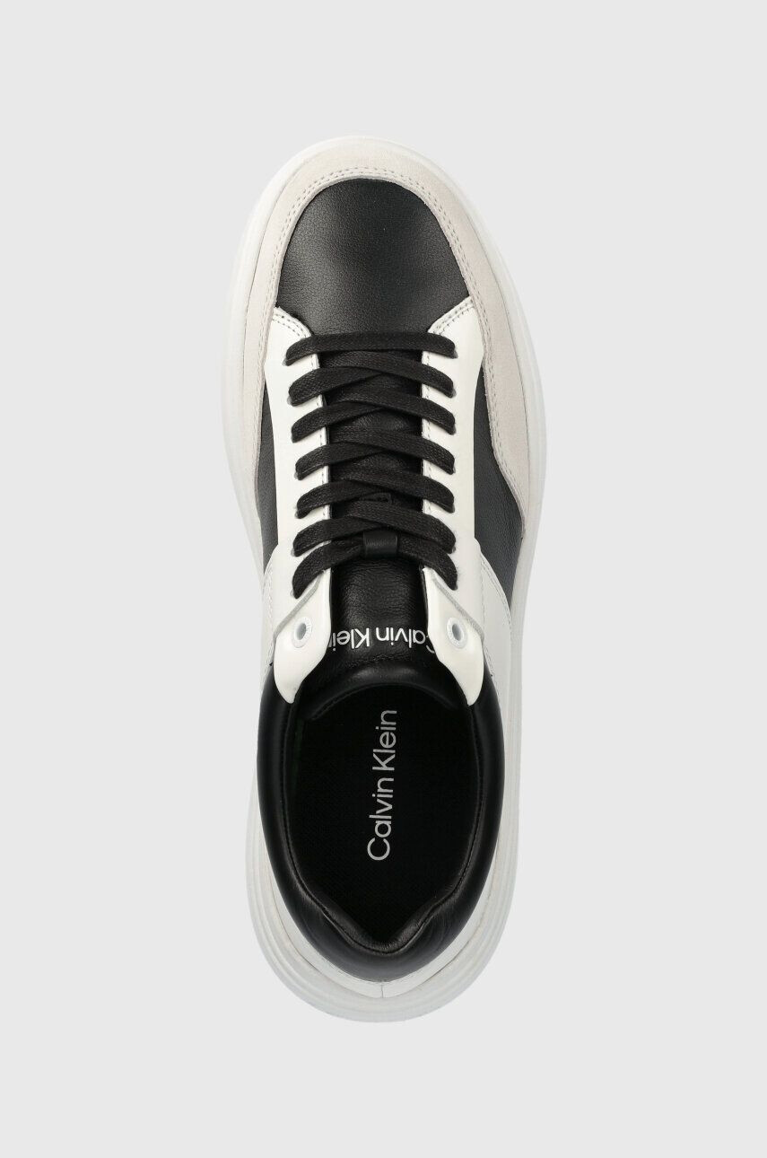 Calvin Klein Кожени маратонки LOW TOP LACE UP LTH в бяло HM0HM01047 - Pepit.bg