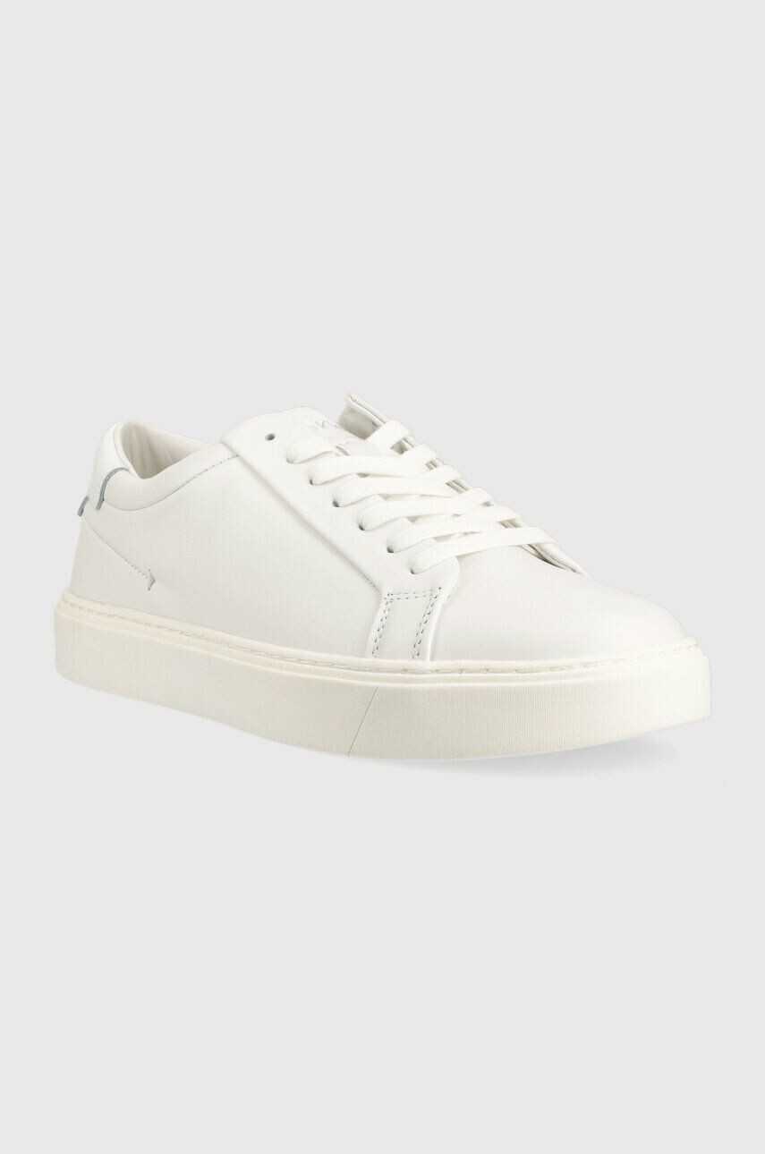 Calvin Klein Кожени маратонки LOW TOP LACE UP LTH SM в бяло HM0HM01018 - Pepit.bg