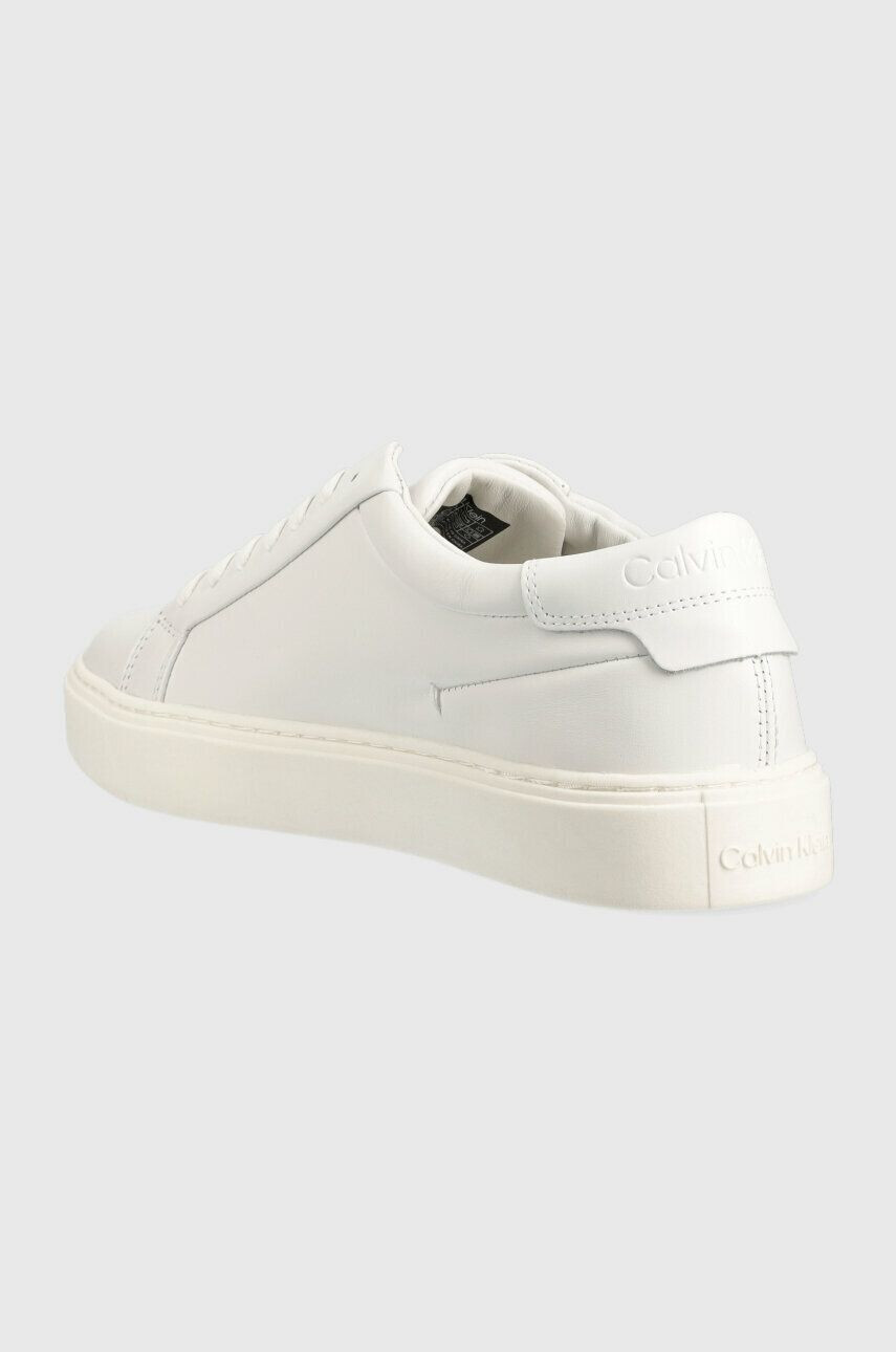 Calvin Klein Кожени маратонки LOW TOP LACE UP LTH SM в бяло HM0HM01018 - Pepit.bg