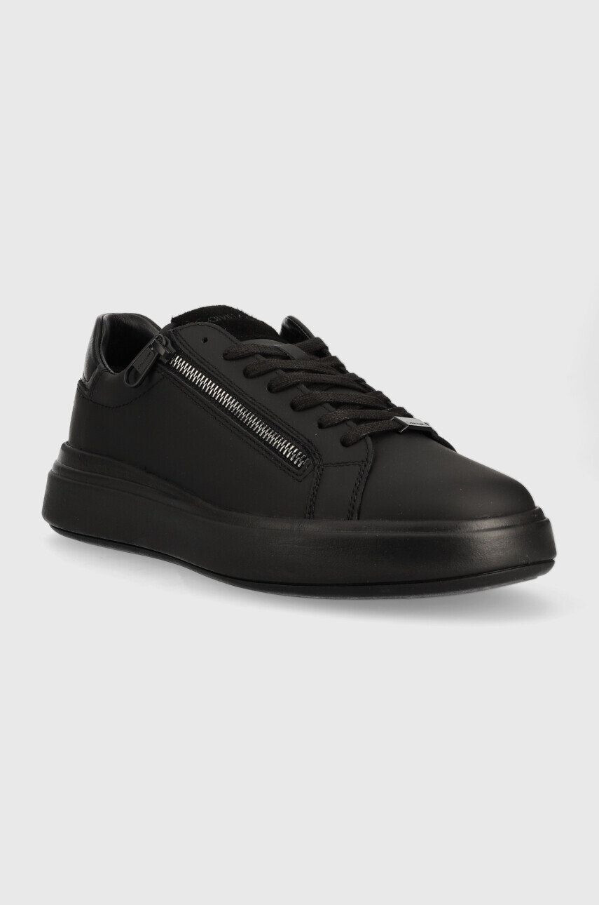 Calvin Klein Кожени маратонки Low Top Lace Up Zip - Pepit.bg