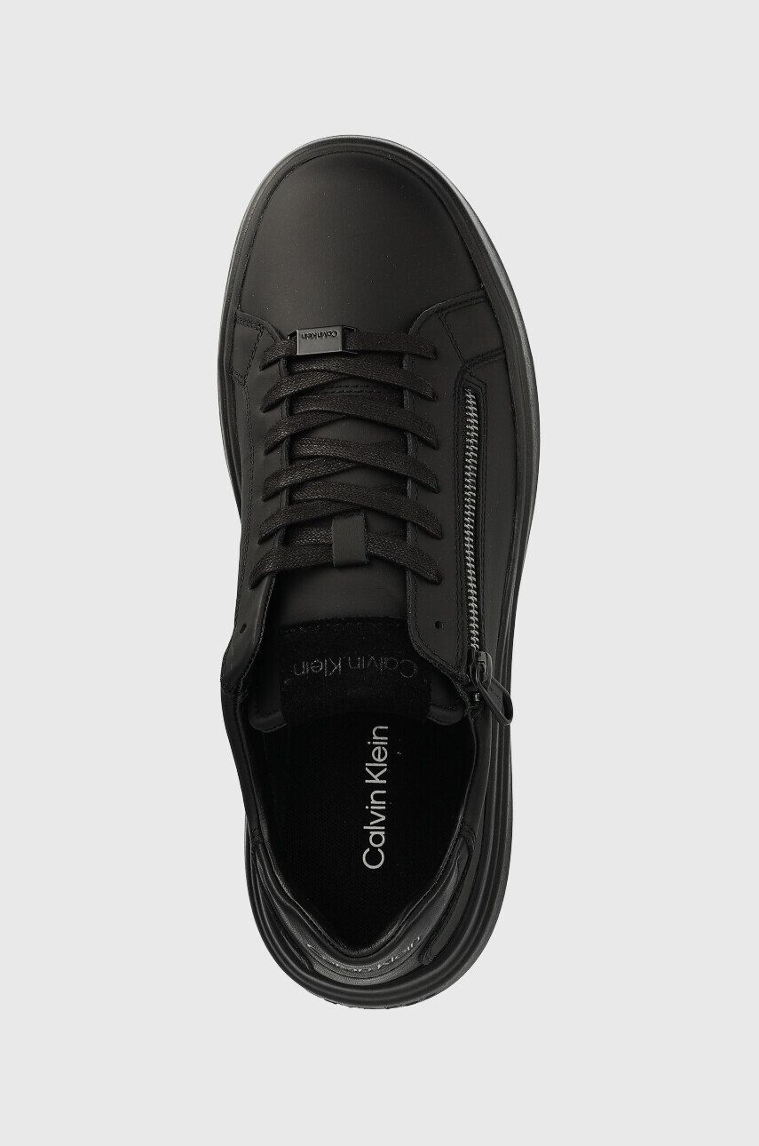 Calvin Klein Кожени маратонки Low Top Lace Up Zip - Pepit.bg