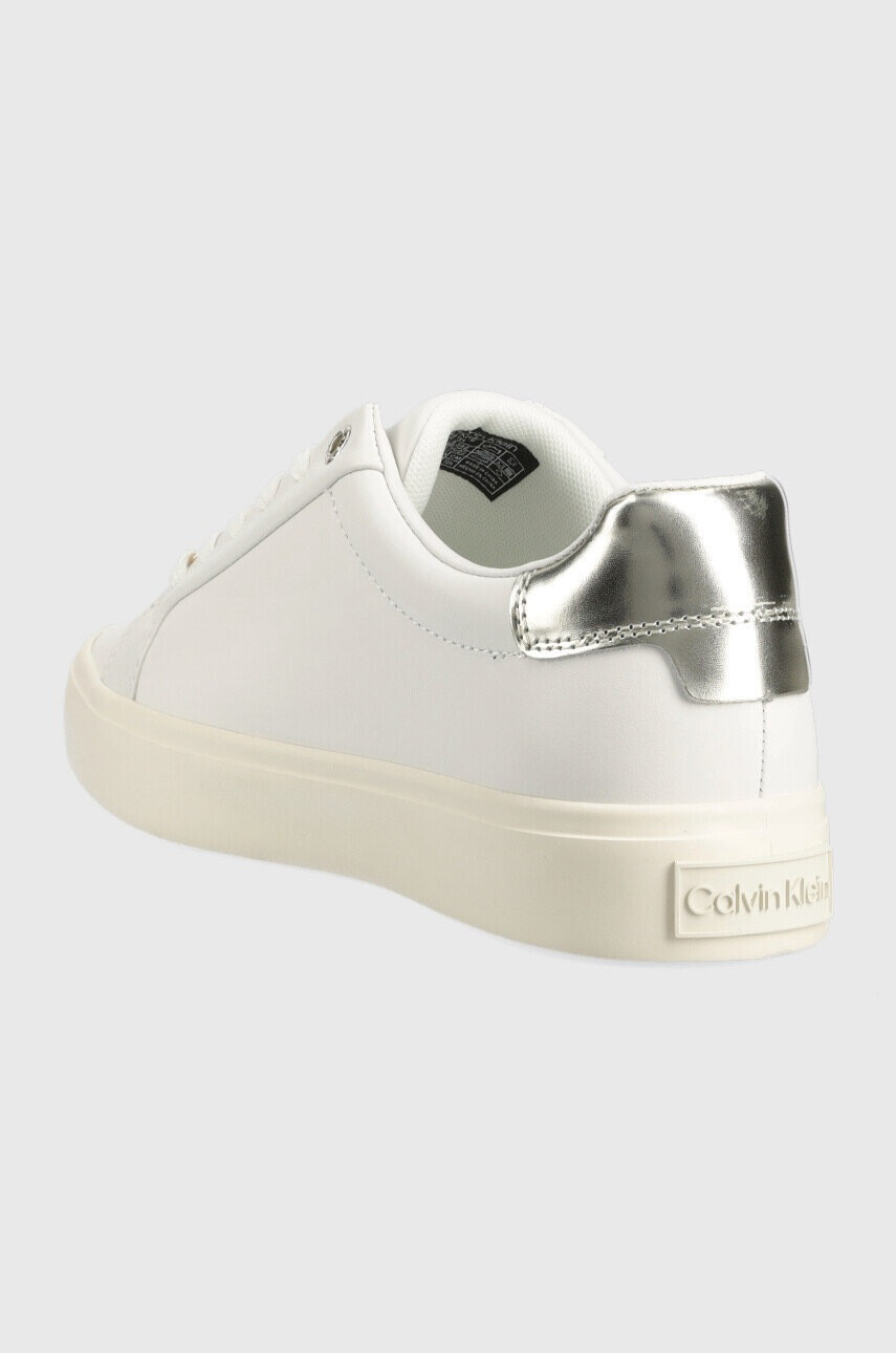 Calvin Klein Кожени маратонки Vulc Lace Up в бяло - Pepit.bg