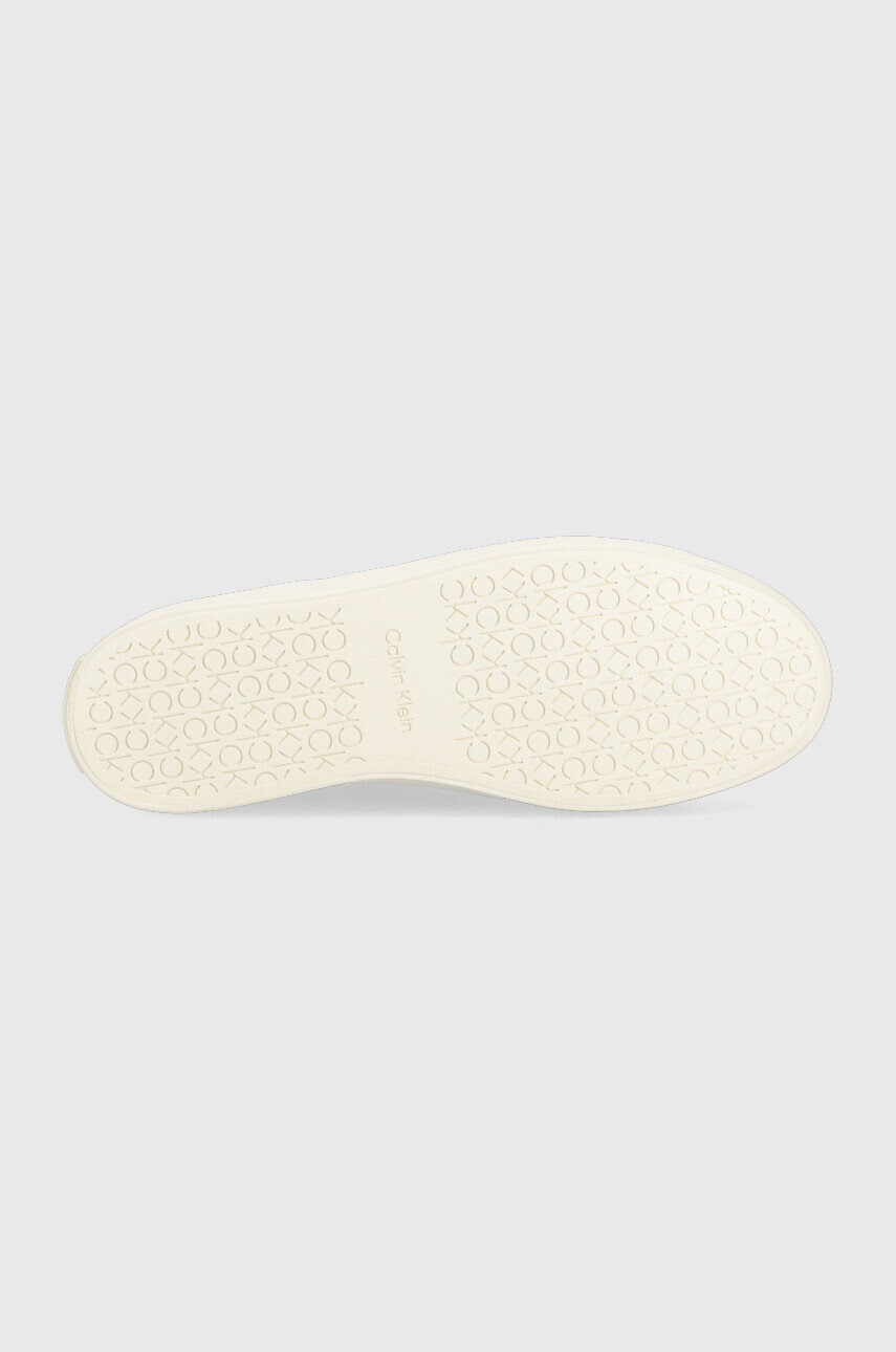 Calvin Klein Кожени маратонки Vulc Lace Up в бяло - Pepit.bg