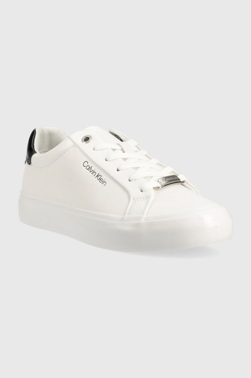 Calvin Klein Кожени маратонки VULC LACE UP в бяло HW0HW01406 - Pepit.bg