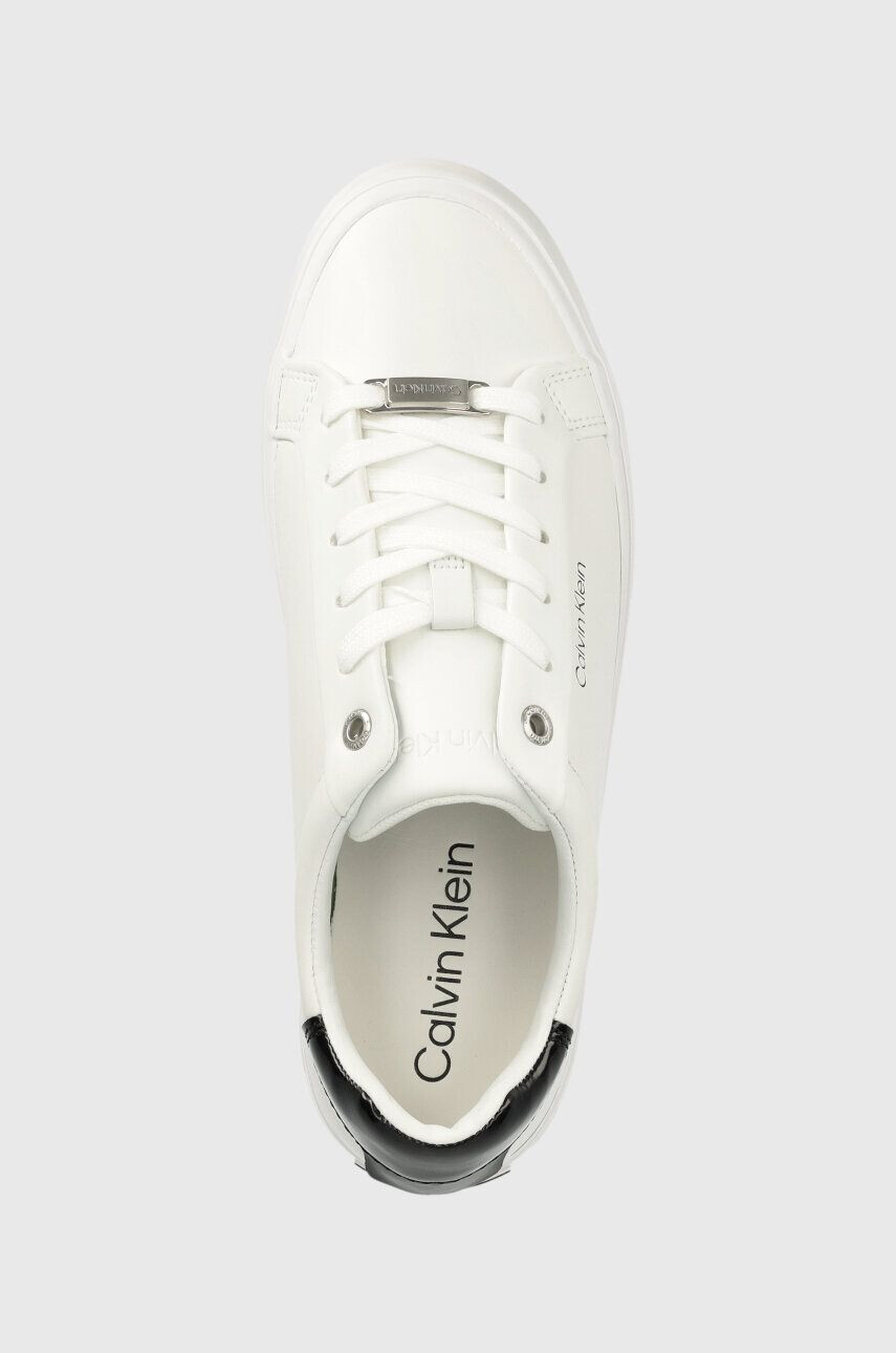 Calvin Klein Кожени маратонки VULC LACE UP в бяло HW0HW01406 - Pepit.bg