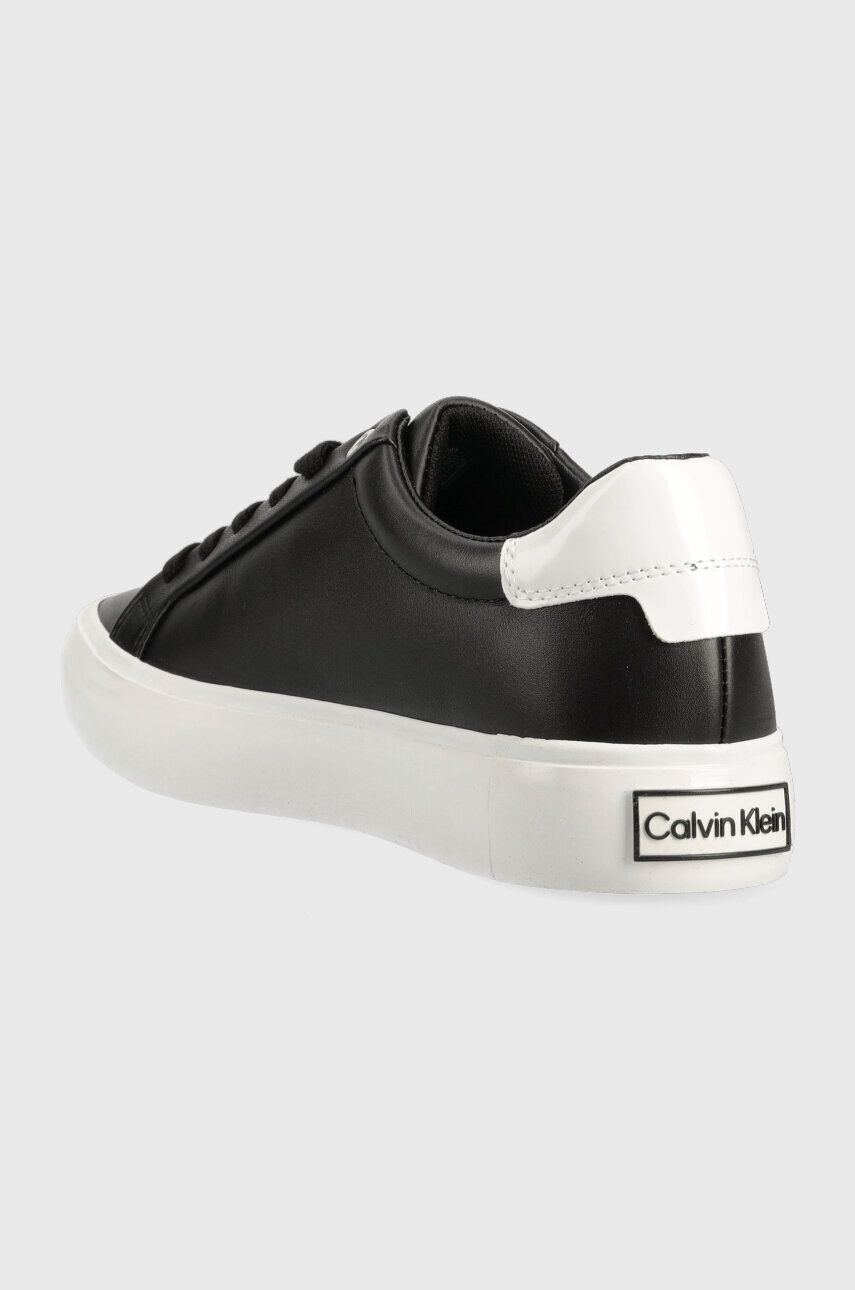 Calvin Klein Кожени маратонки VULC LACE UP в черно HW0HW01406 - Pepit.bg