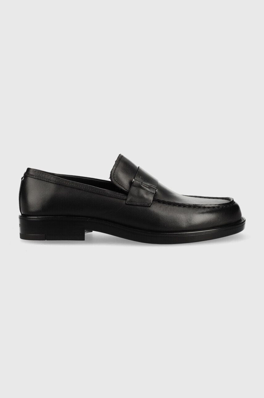 Calvin Klein Кожени мокасини Hardware Loafer Sm Lth в черно - Pepit.bg