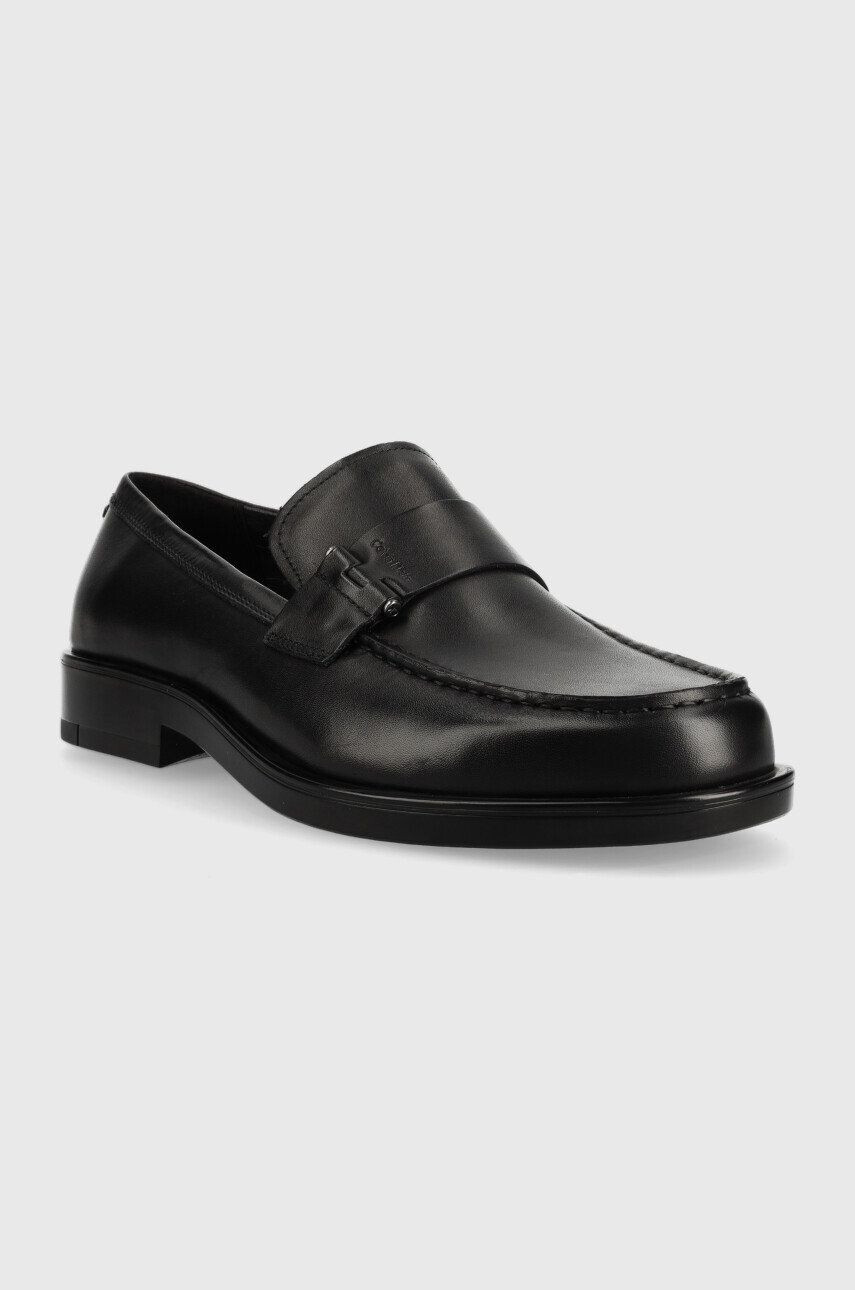 Calvin Klein Кожени мокасини Hardware Loafer Sm Lth в черно - Pepit.bg