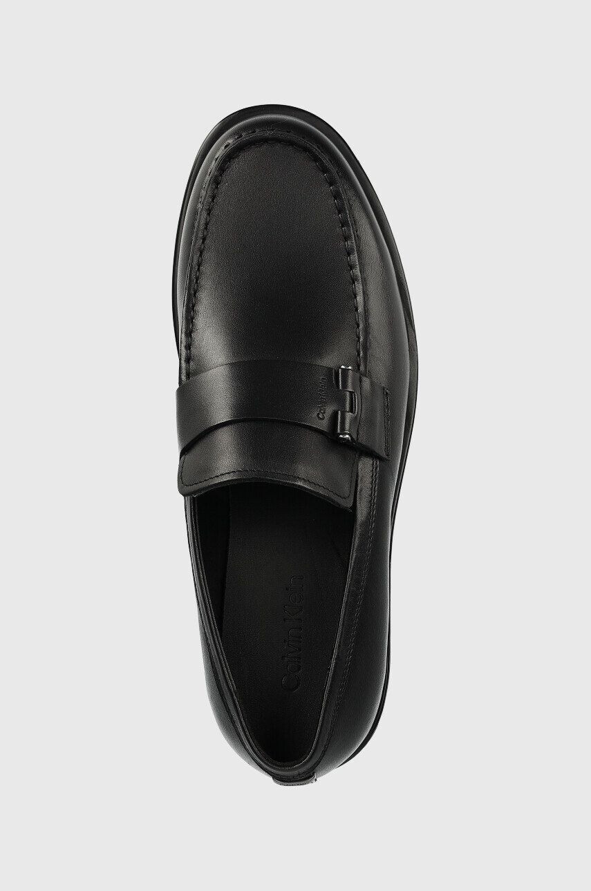 Calvin Klein Кожени мокасини Hardware Loafer Sm Lth в черно - Pepit.bg