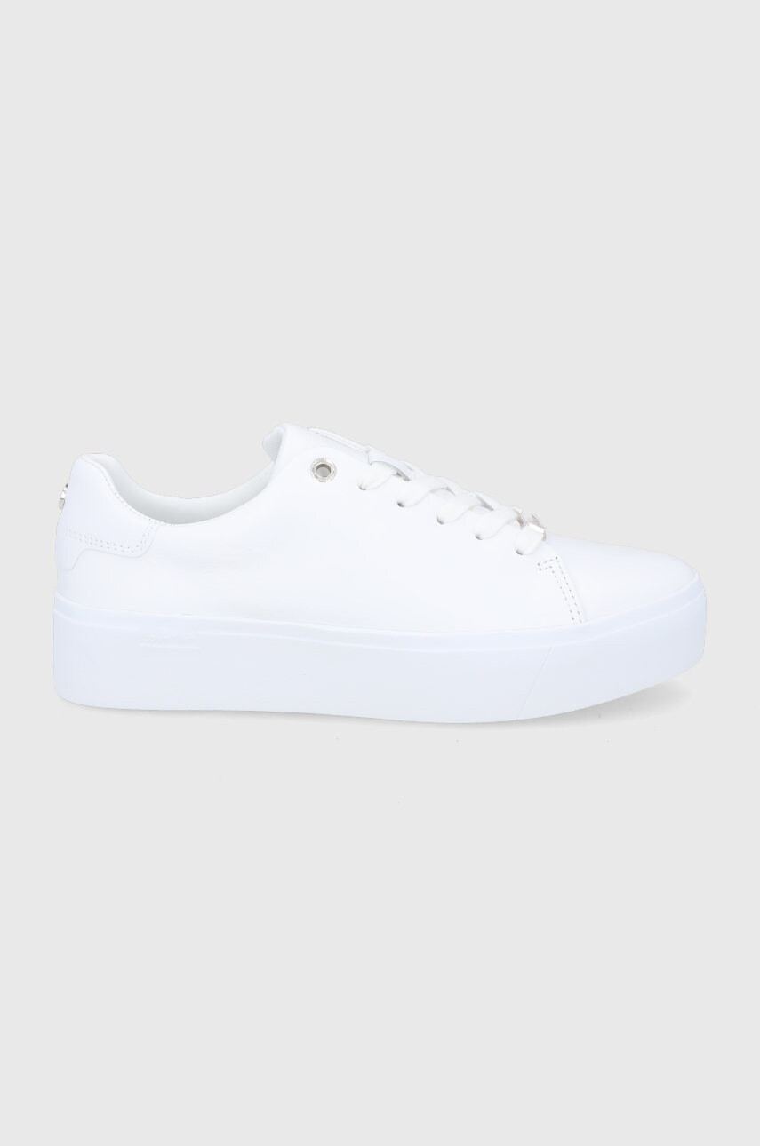 Calvin Klein Кожени обувки в бяло с платформа - Pepit.bg