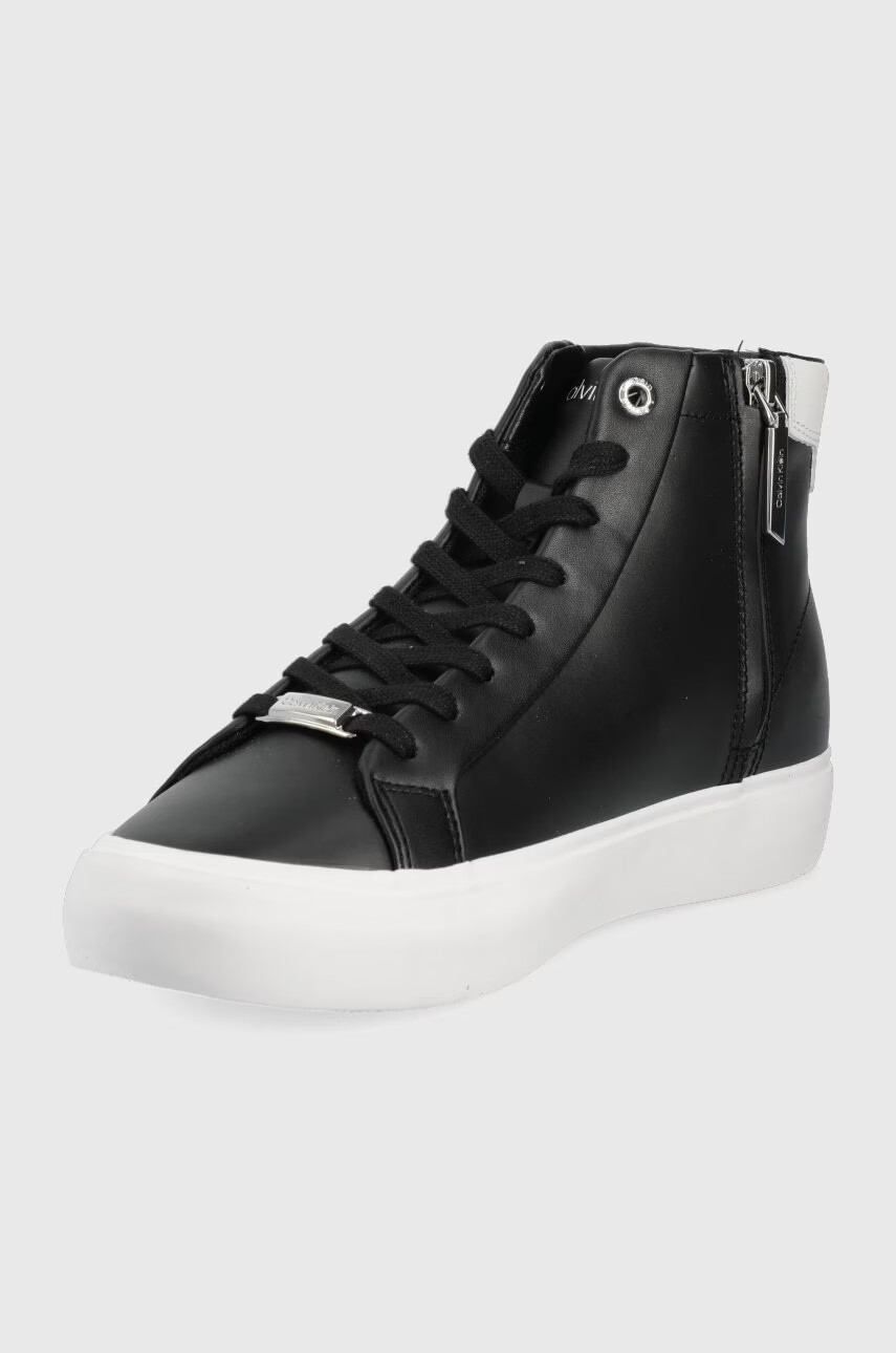 Calvin Klein Кожени обувки в черно - Pepit.bg