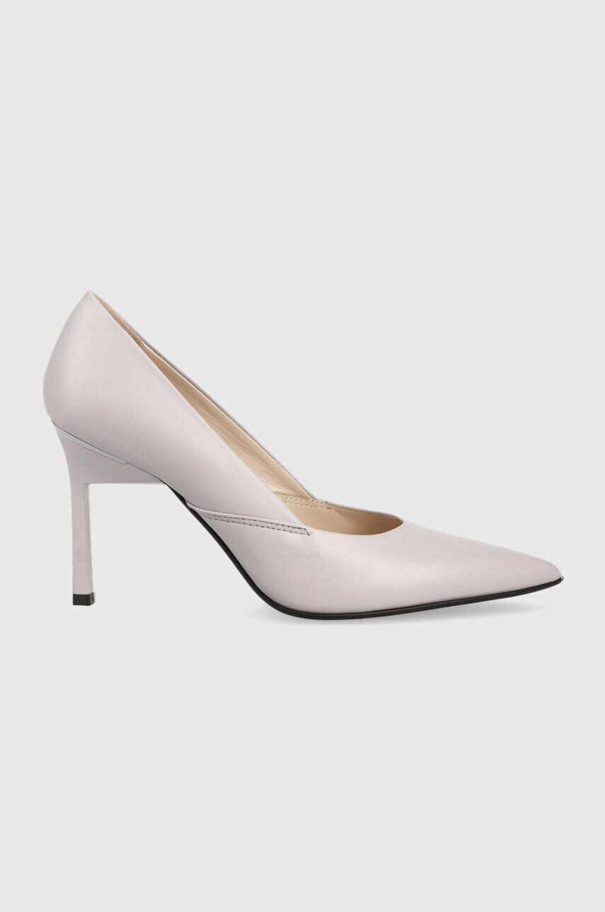 Calvin Klein Кожени обувки с висок ток GEO STILETTO PUMP 90 в лилаво HW0HW01769 - Pepit.bg