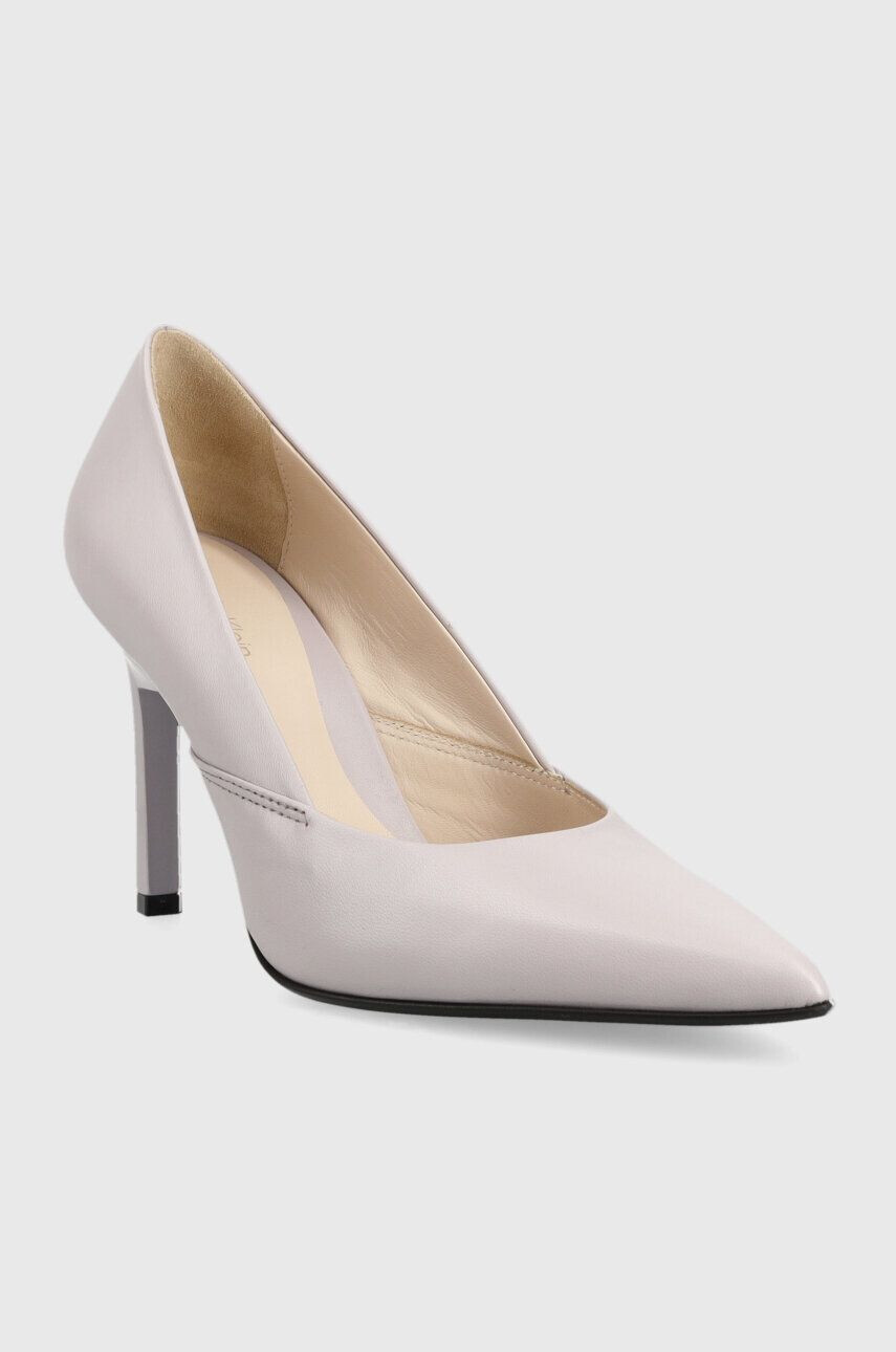 Calvin Klein Кожени обувки с висок ток GEO STILETTO PUMP 90 в лилаво HW0HW01769 - Pepit.bg