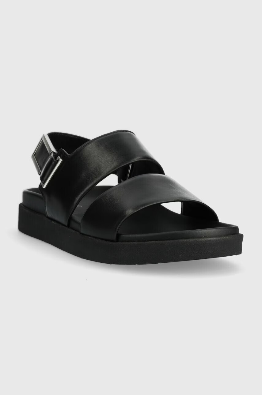 Calvin Klein Кожени сандали ADJ SANDAL W/HW в черно HW0HW01479 - Pepit.bg