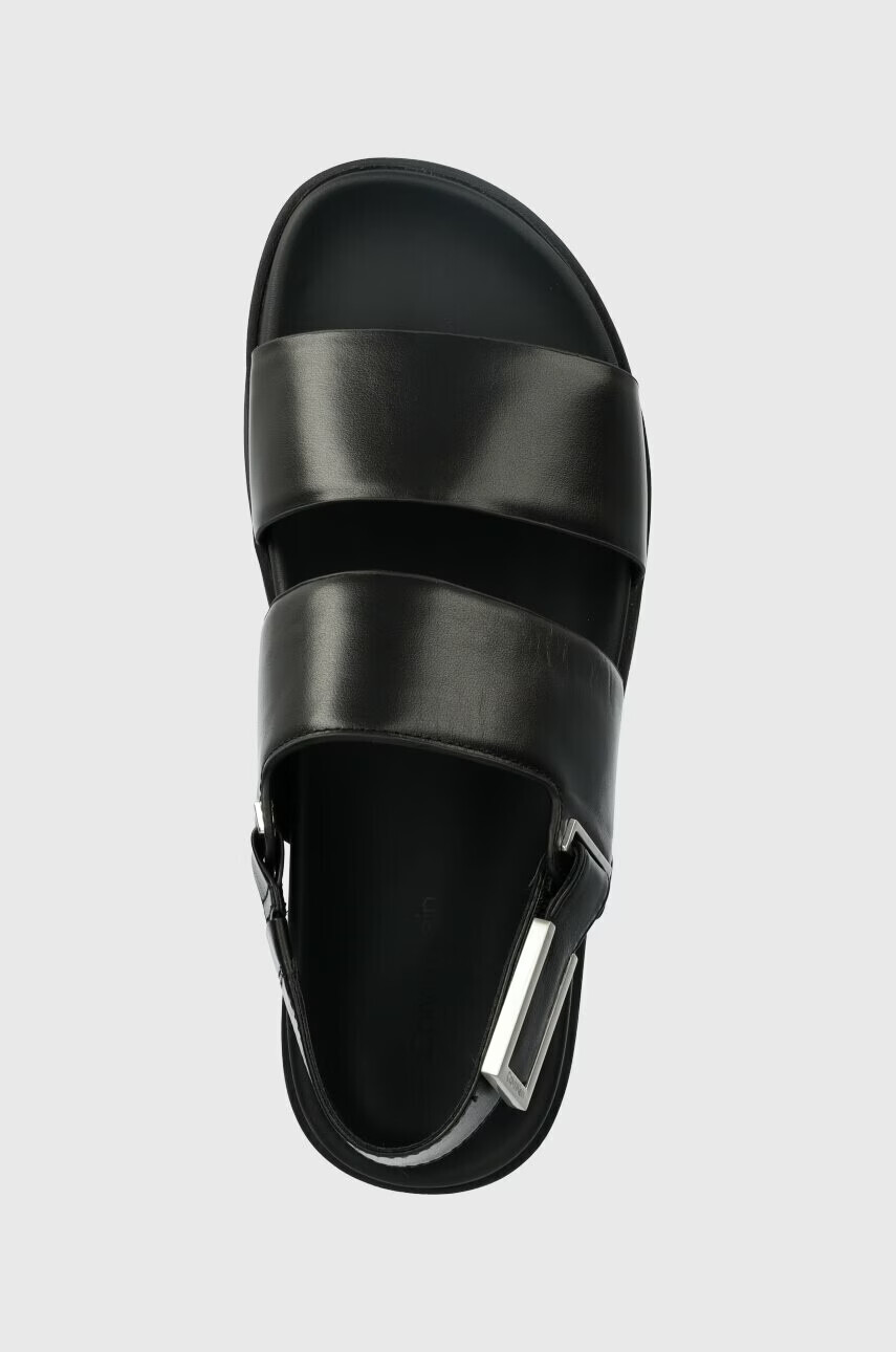 Calvin Klein Кожени сандали ADJ SANDAL W/HW в черно HW0HW01479 - Pepit.bg