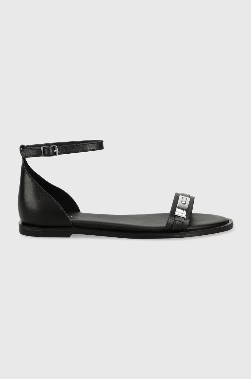 Calvin Klein Кожени сандали Barely There Flat - Pepit.bg