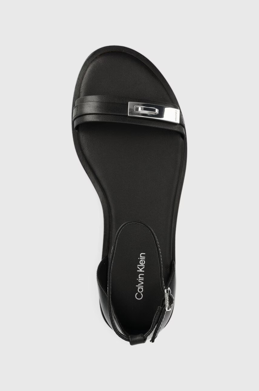 Calvin Klein Кожени сандали Barely There Flat - Pepit.bg