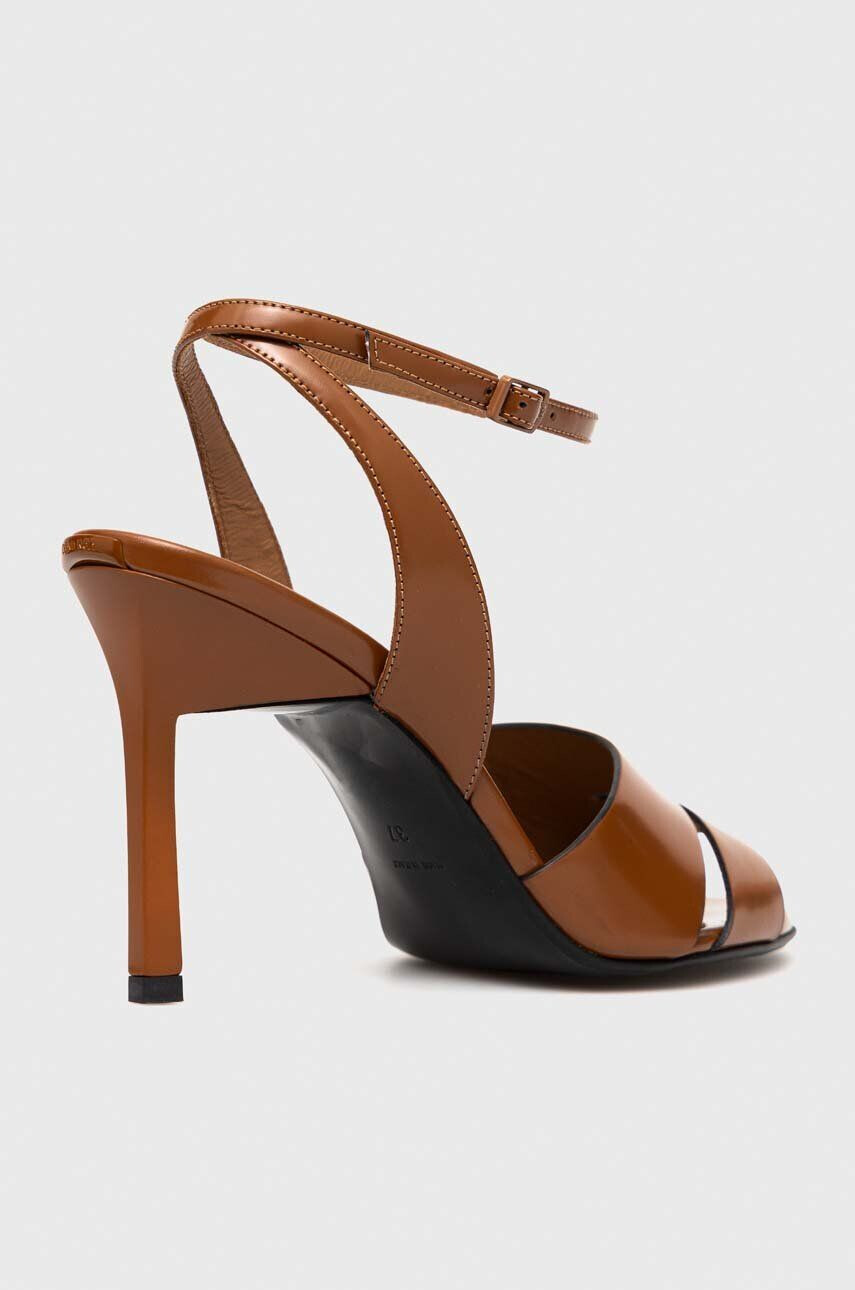 Calvin Klein Кожени сандали GEO STIL SANDAL 90HH в кафяво HW0HW01462 - Pepit.bg