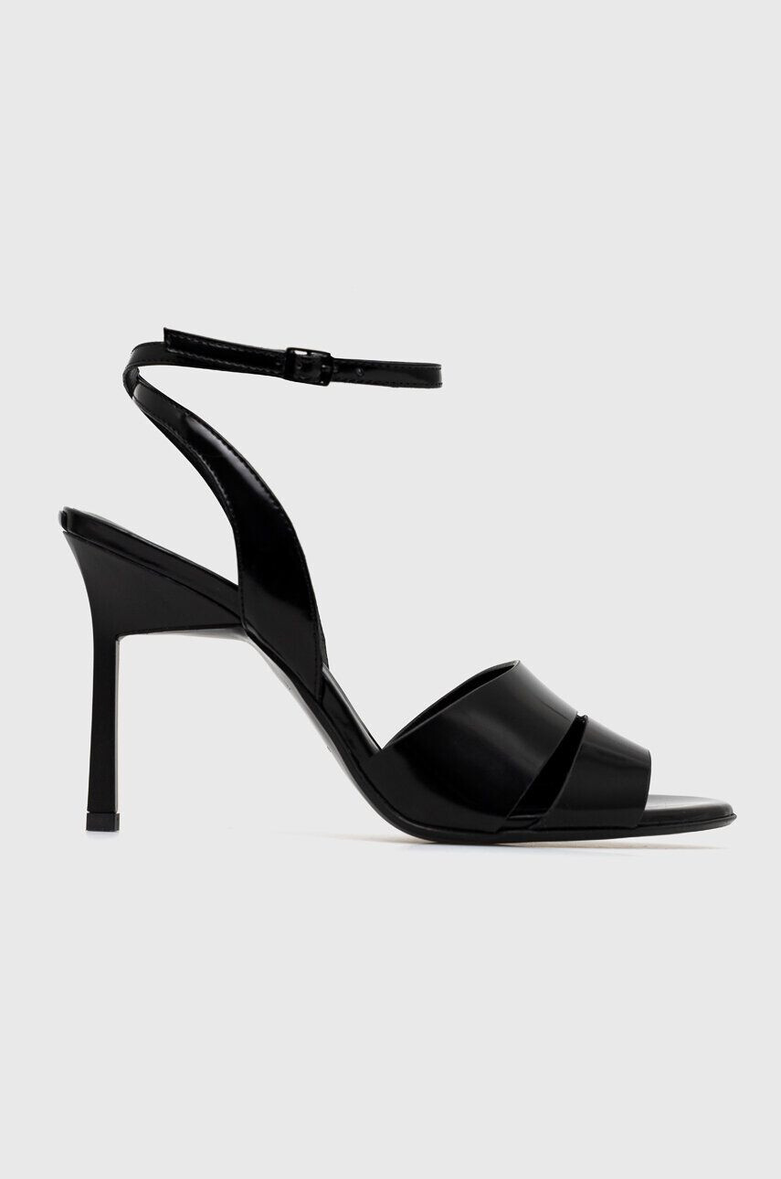 Calvin Klein Кожени сандали GEO STIL SANDAL 90HH в черно HW0HW01462 - Pepit.bg