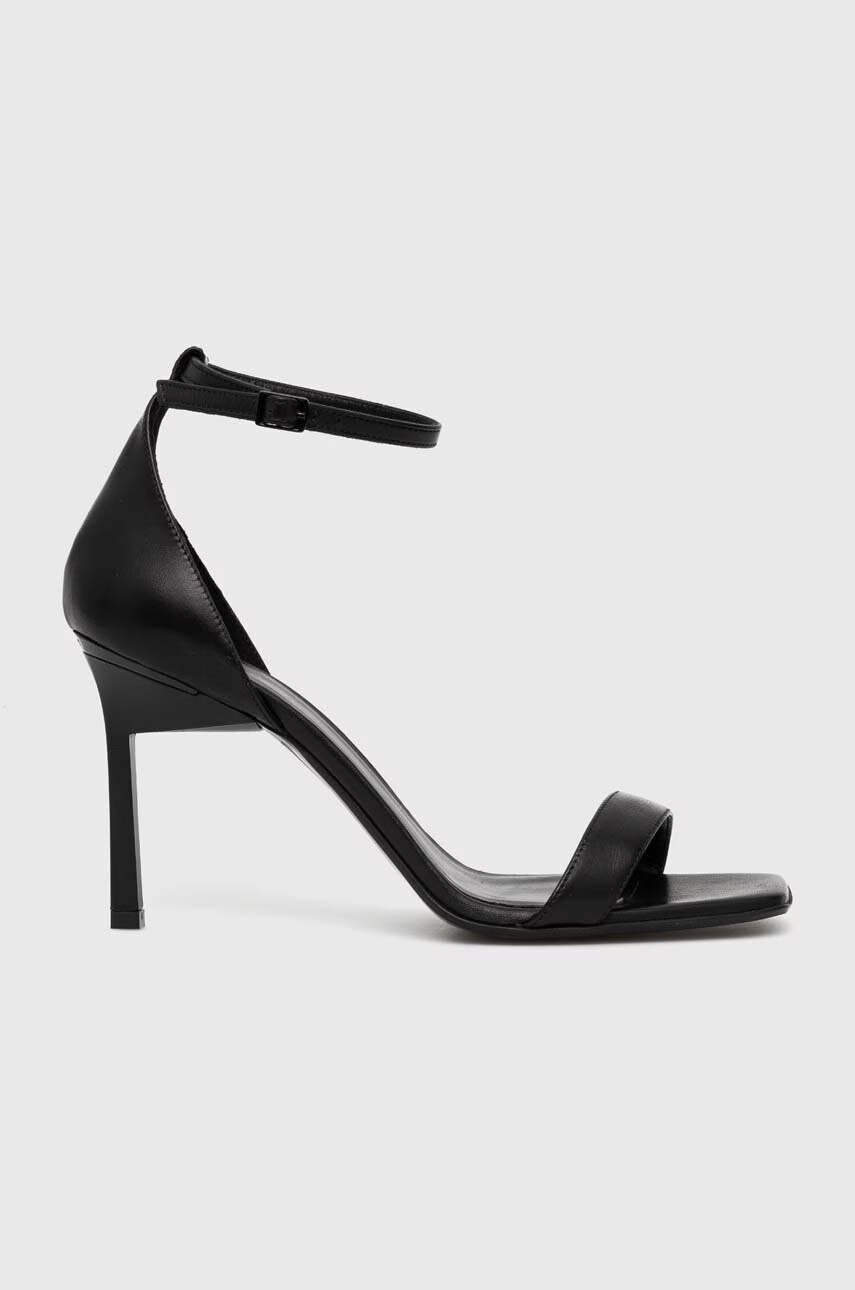 Calvin Klein Кожени сандали GEO STILETTO SANDAL в черно HW0HW01610 - Pepit.bg