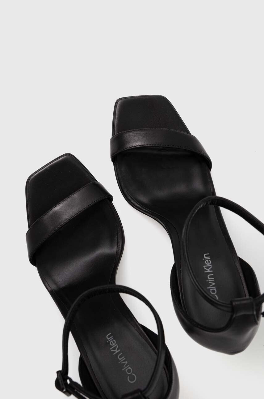 Calvin Klein Кожени сандали GEO STILETTO SANDAL в черно HW0HW01610 - Pepit.bg