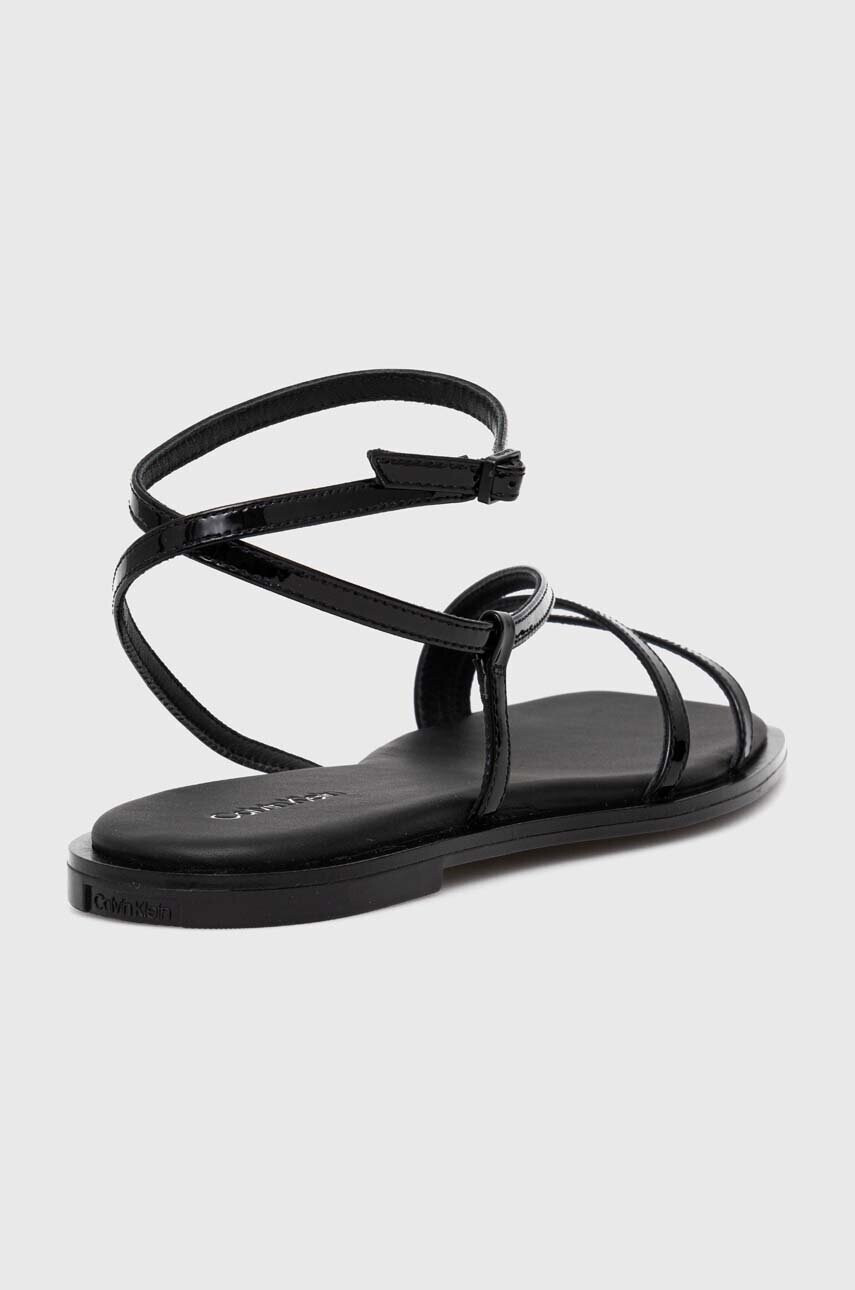 Calvin Klein Кожени сандали SQUARED SANDAL в черно HW0HW01603 - Pepit.bg