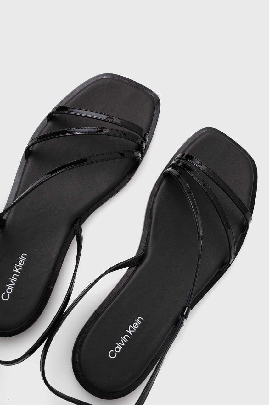 Calvin Klein Кожени сандали SQUARED SANDAL в черно HW0HW01603 - Pepit.bg