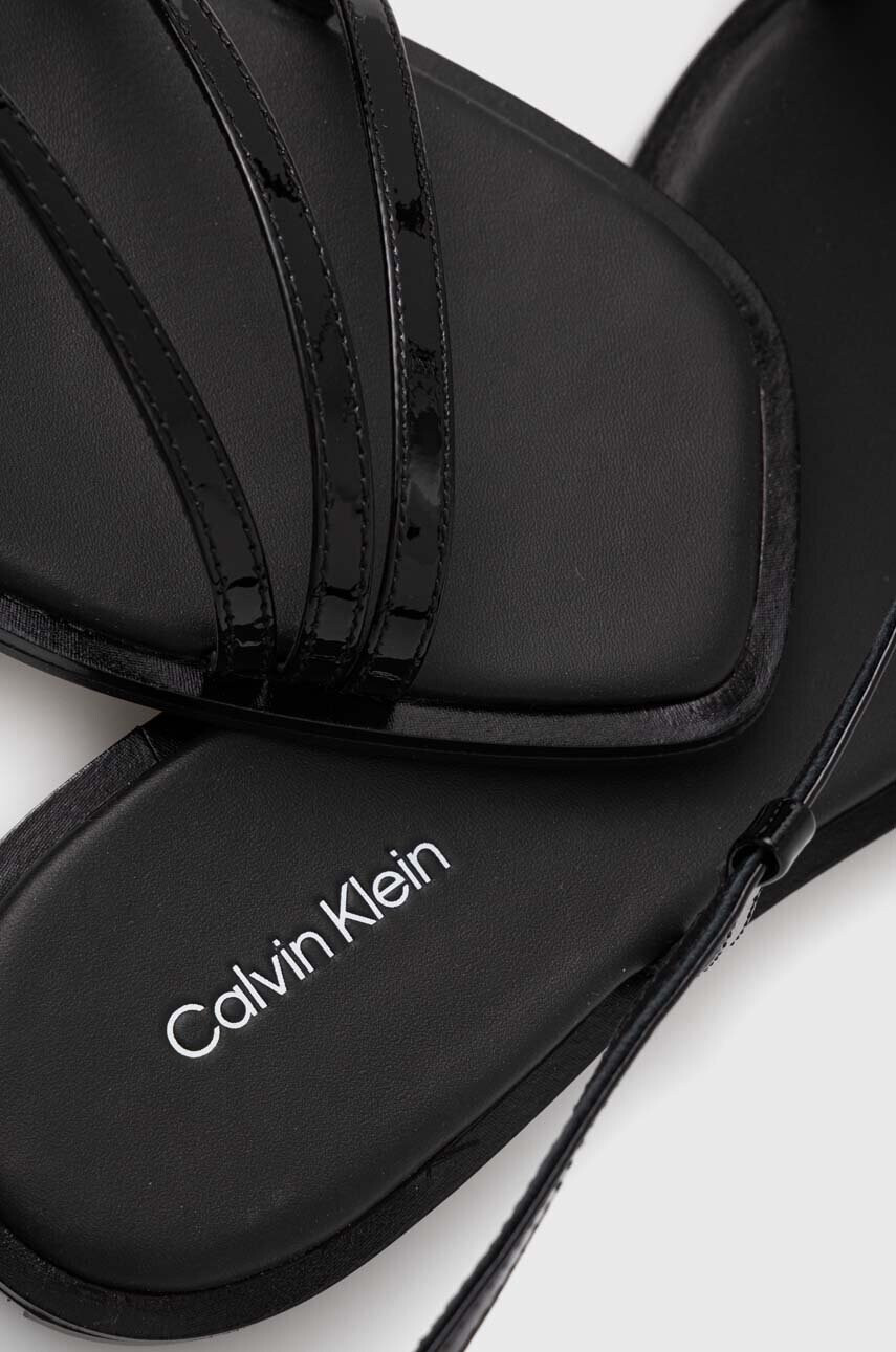 Calvin Klein Кожени сандали SQUARED SANDAL в черно HW0HW01603 - Pepit.bg