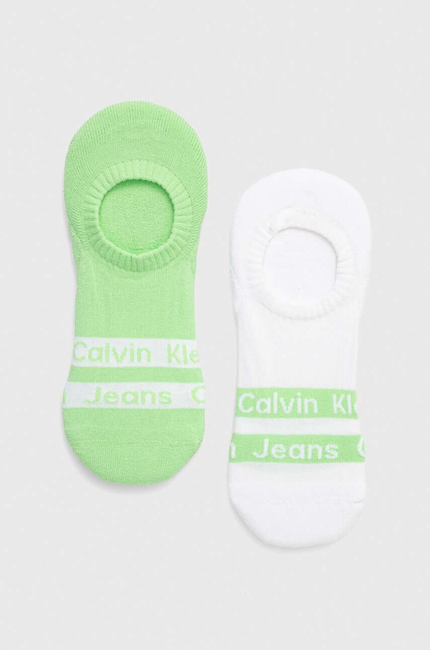 Calvin Klein Къси чорапи (2 броя) в зелено - Pepit.bg