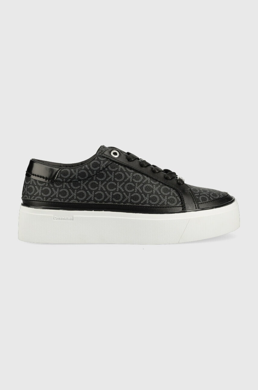 Calvin Klein Маратонки CUPSOLE FLATFORM LACE UP - MONO в черно HW0HW01420 - Pepit.bg