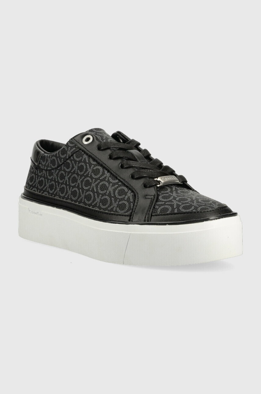 Calvin Klein Маратонки CUPSOLE FLATFORM LACE UP - MONO в черно HW0HW01420 - Pepit.bg