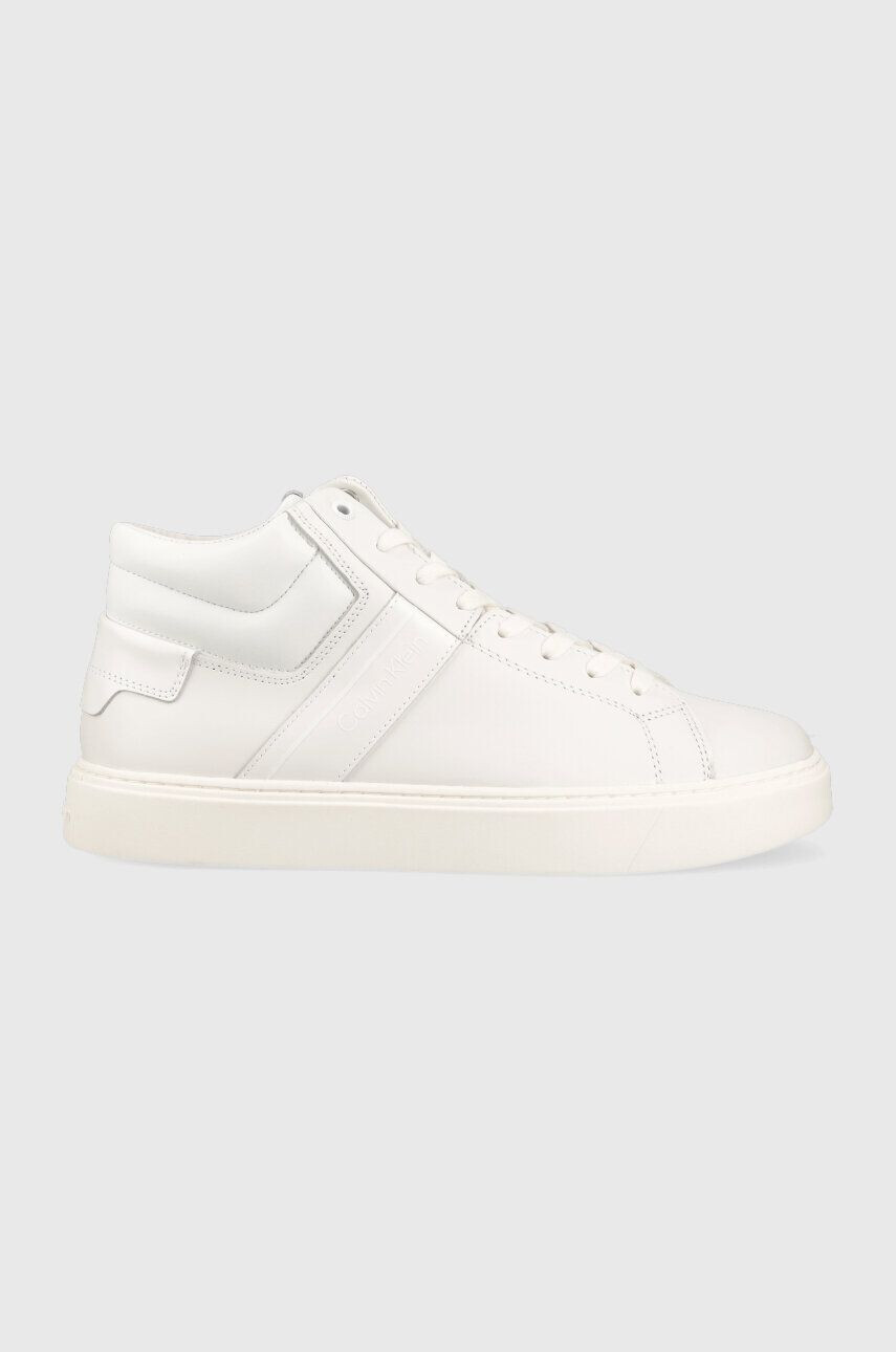 Calvin Klein Маратонки HIGH TOP LACE UP LTH в бяло HM0HM01057 - Pepit.bg