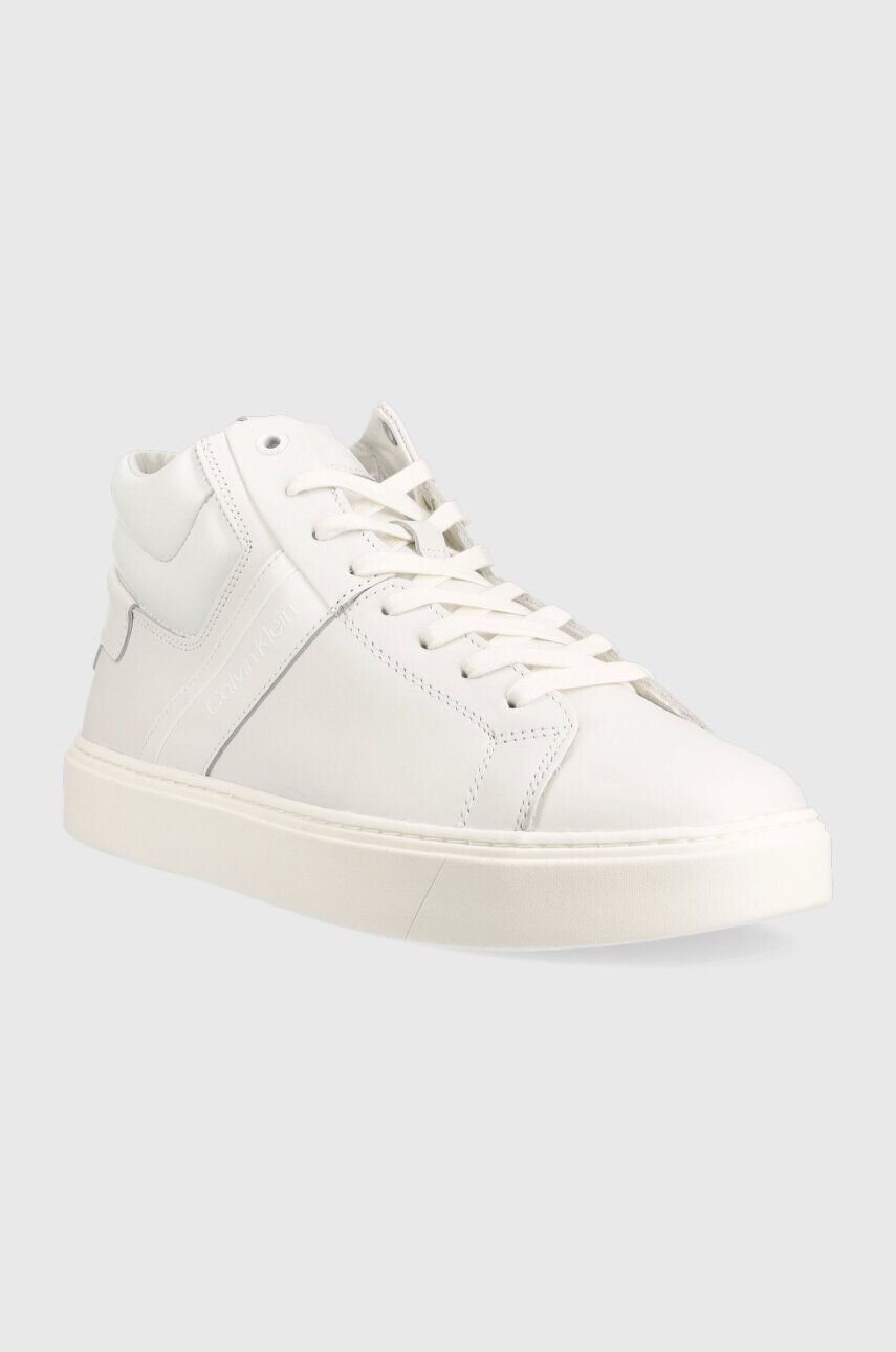 Calvin Klein Маратонки HIGH TOP LACE UP LTH в бяло HM0HM01057 - Pepit.bg