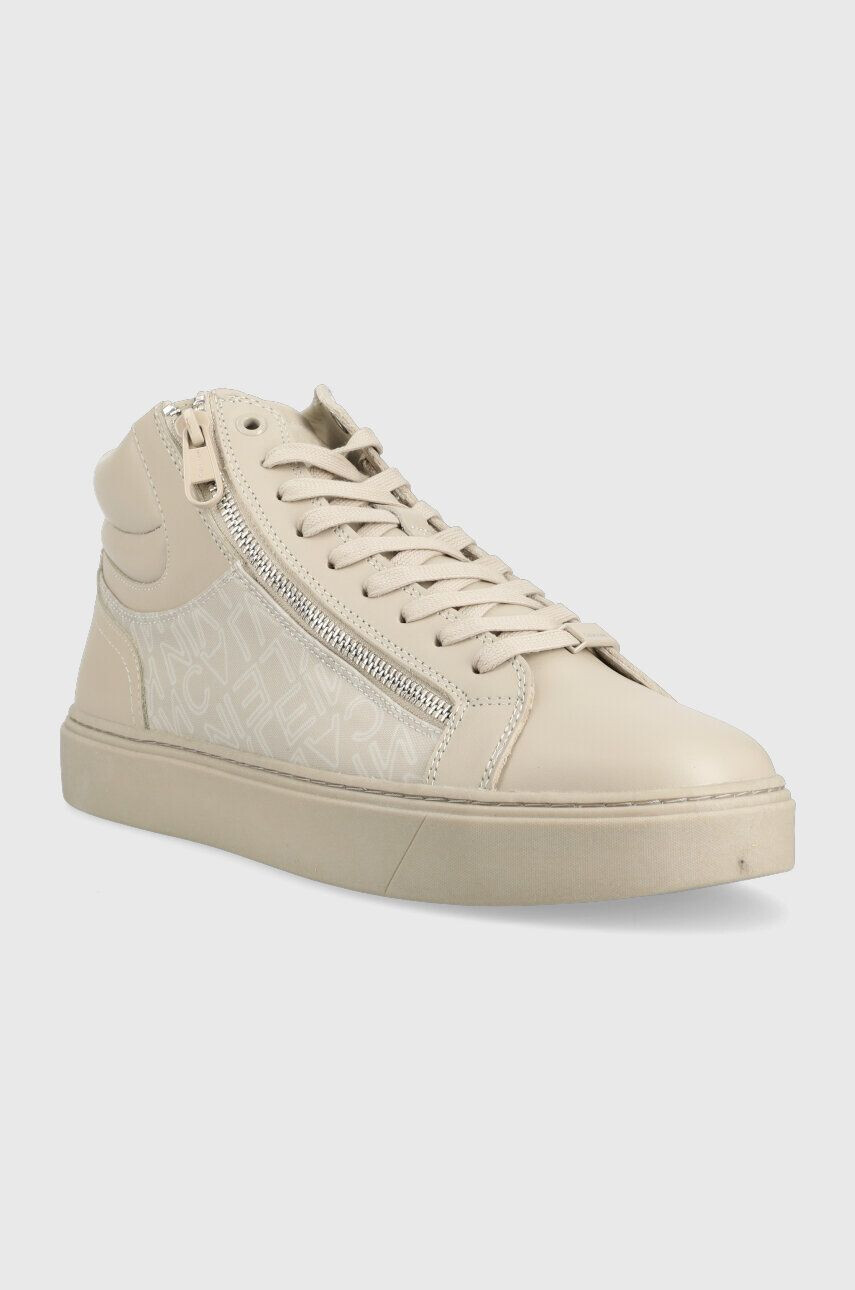 Calvin Klein Маратонки HIGH TOP LACE UP W/Z в бежово HM0HM01046 - Pepit.bg