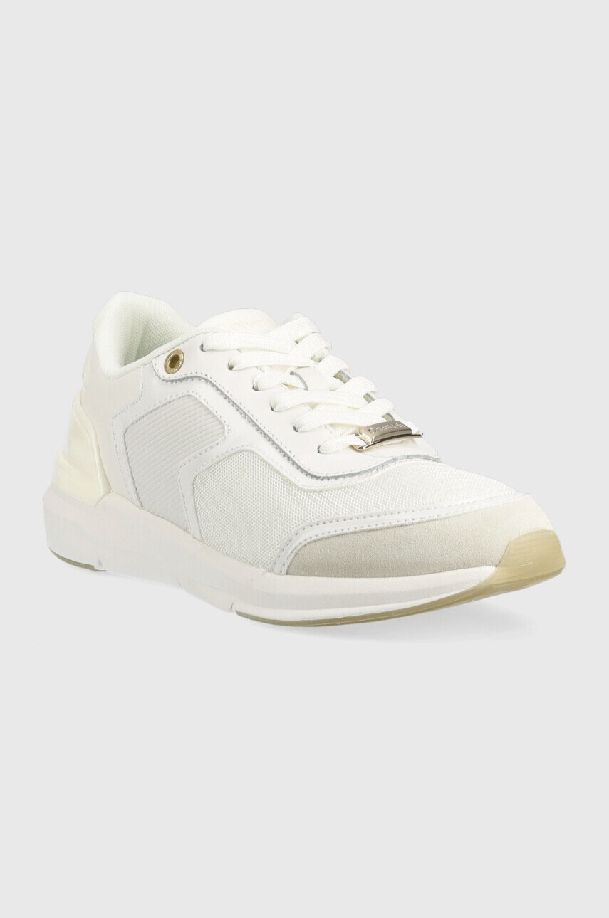 Calvin Klein Маратонки HW0HW01370 FLEXI RUNNER LACE UP в бяло - Pepit.bg