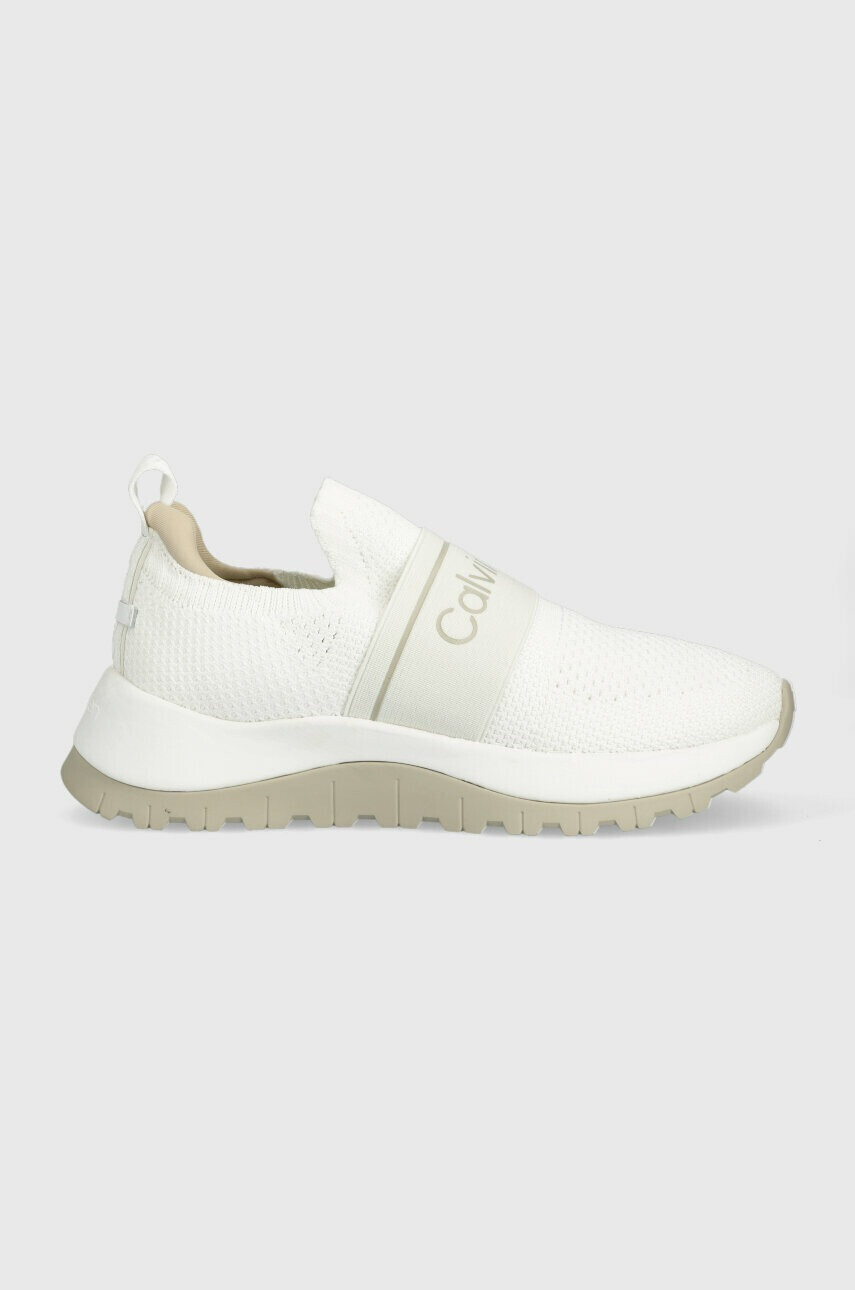 Calvin Klein Маратонки KNIT RUNNER SLIP ON в бяло HW0HW01443 - Pepit.bg